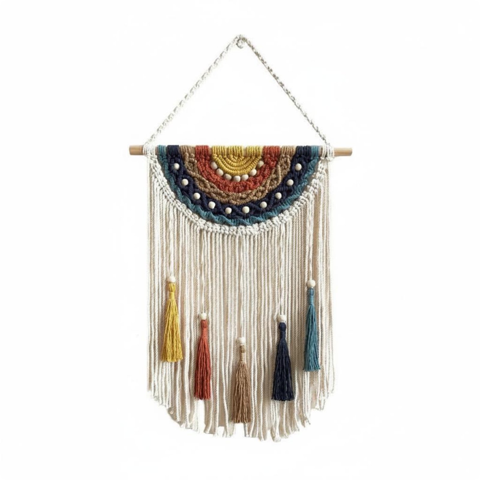 Tassel Wall Decor Colorful Design Boho Wall Hanging Photo Backdrop for Bedroom
