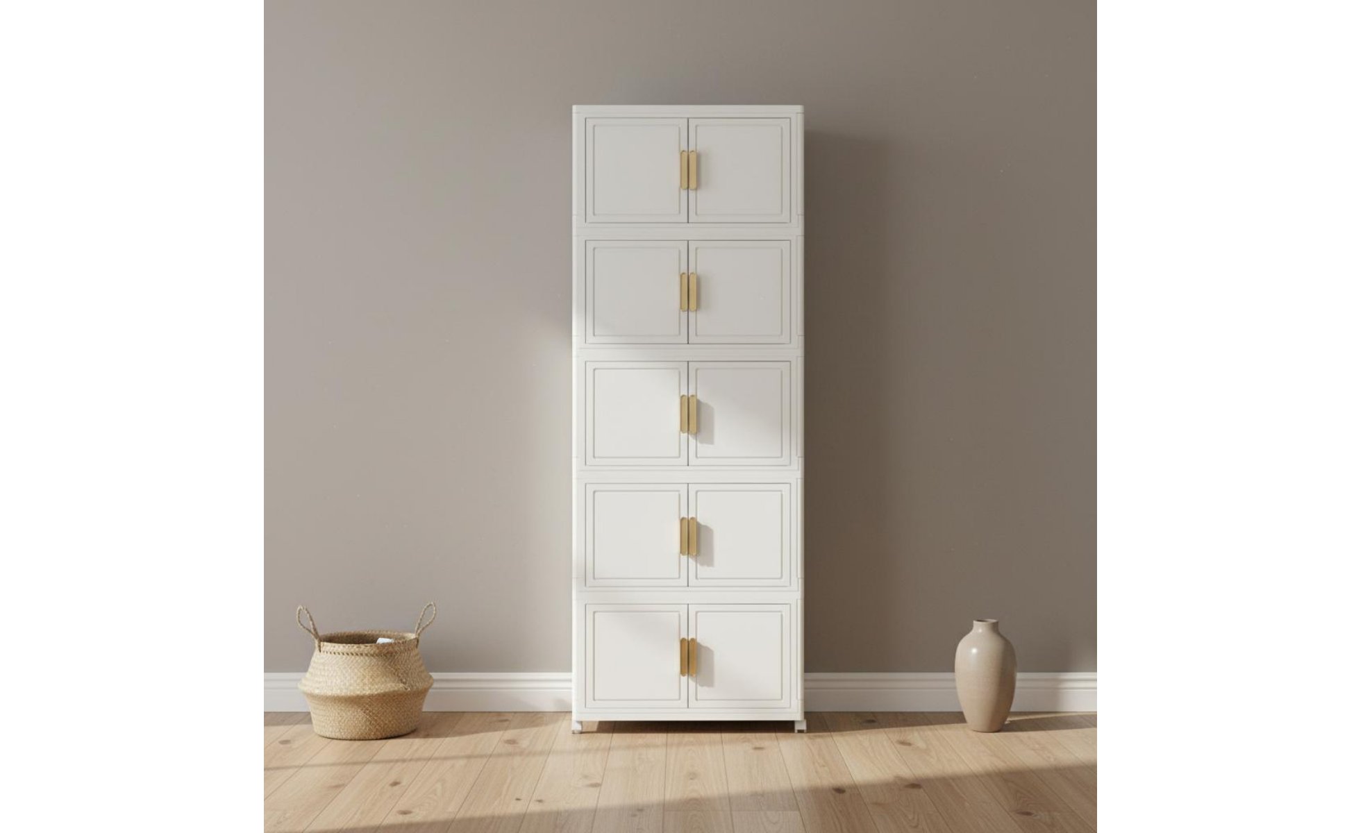Foldable Storage Cabinet Installation-Effortless Stackable Organizer Bin