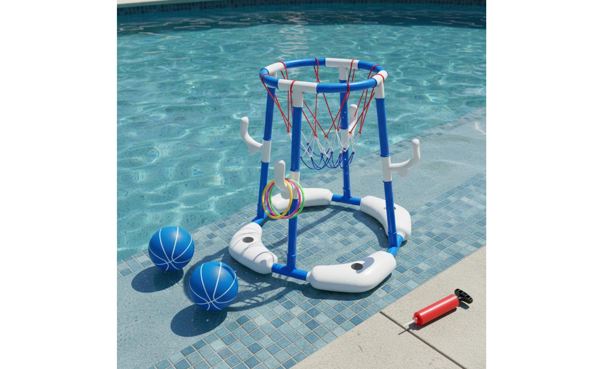 Kinder Pool Basketballspiel Schwimmend Pool Basketballkorb Einfach Aufzubauen
