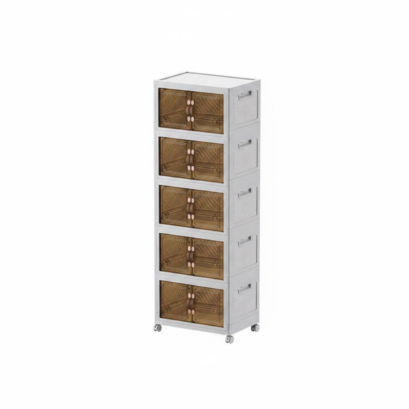 Foldable Storage Cabinet Large Capacity Stackable Organizer Bin Heavy Duty
