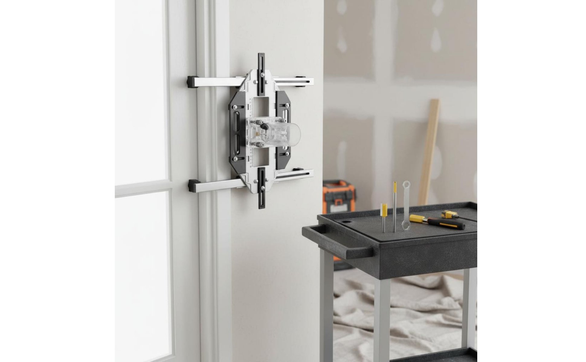 Door Hinge Installation Jig Positioning Adjustment Design for Woodworkers