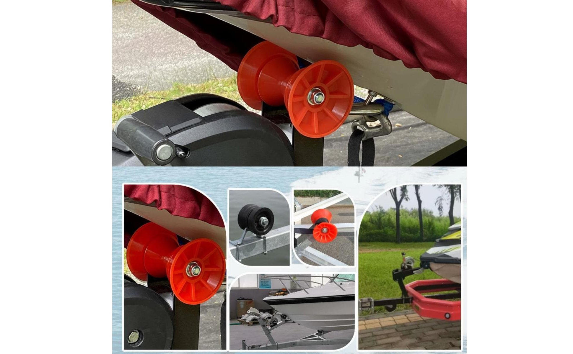 V Shape Boat Haulage Roller PU Material Boat Haulage Bow Stop Roller