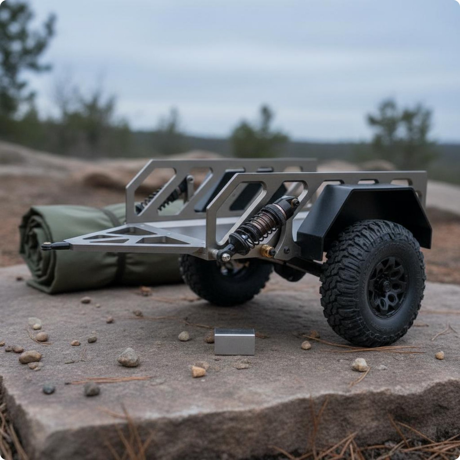 Rc-Crawler-Anhänger Aluminiumlegierung Metall-Diy-Anhänger 1/10 Maßstab