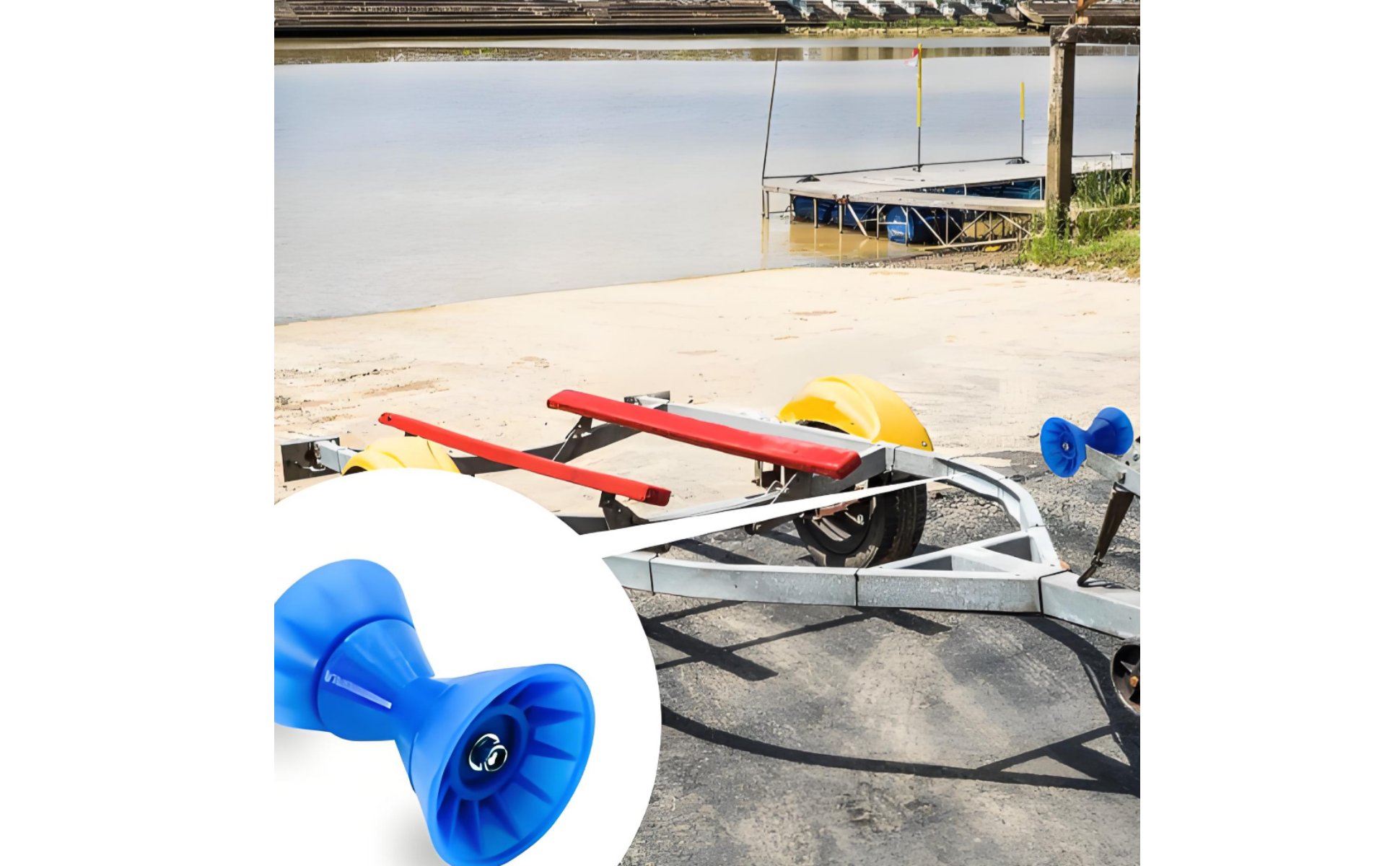 V Shape Boat Haulage Roller PU Material Boat Haulage Bow Stop Roller