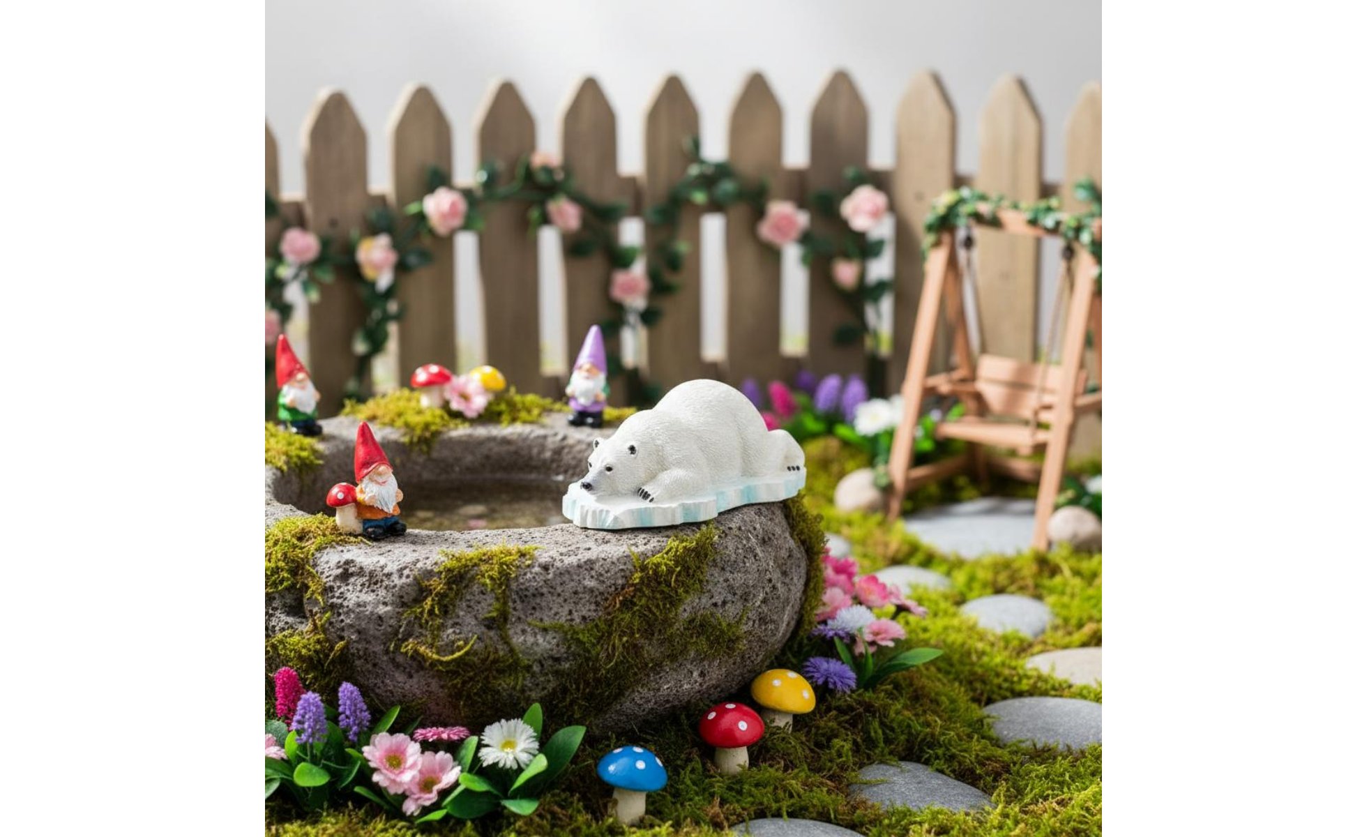 On Ice Buoyant Waterproof Floating Statue Hand-Painted