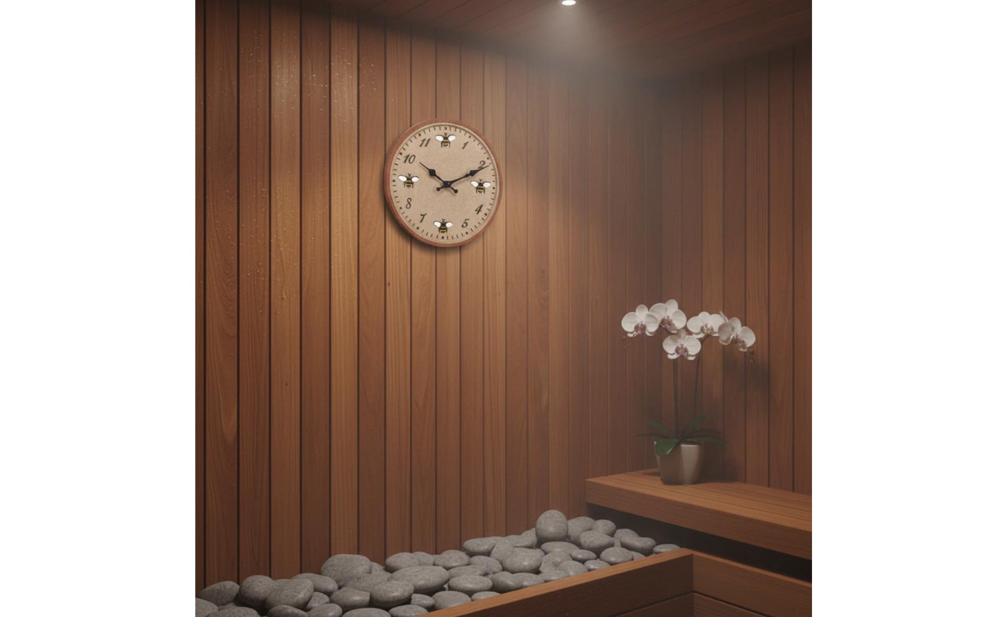 Bienen-Wanduhr Wasserdicht Gartenwanduhr Beschlagfrei für Garten, Poolbereich