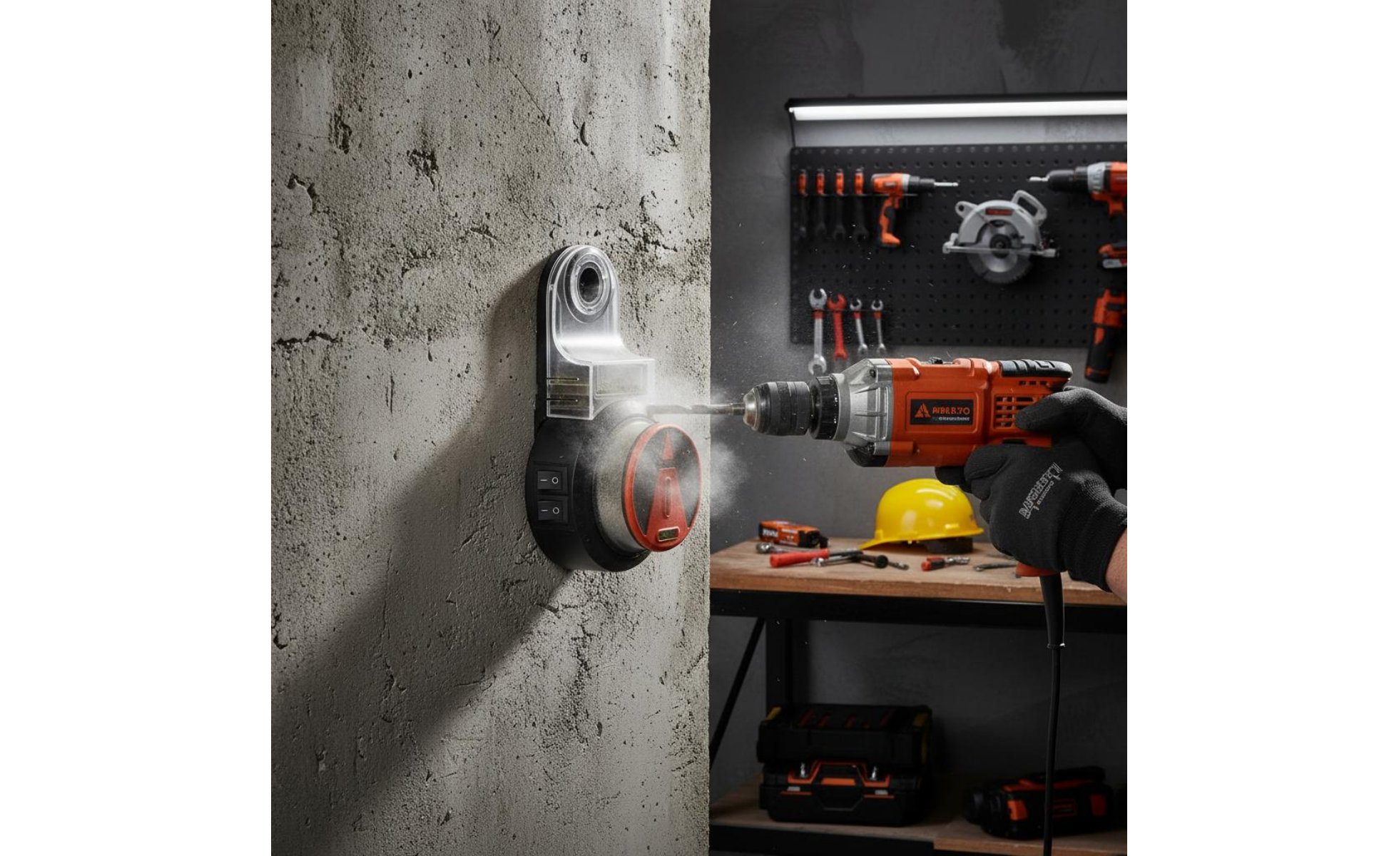 Wall Drilling Dust Collector Automatic Suction Dust Catcher Large Capacity