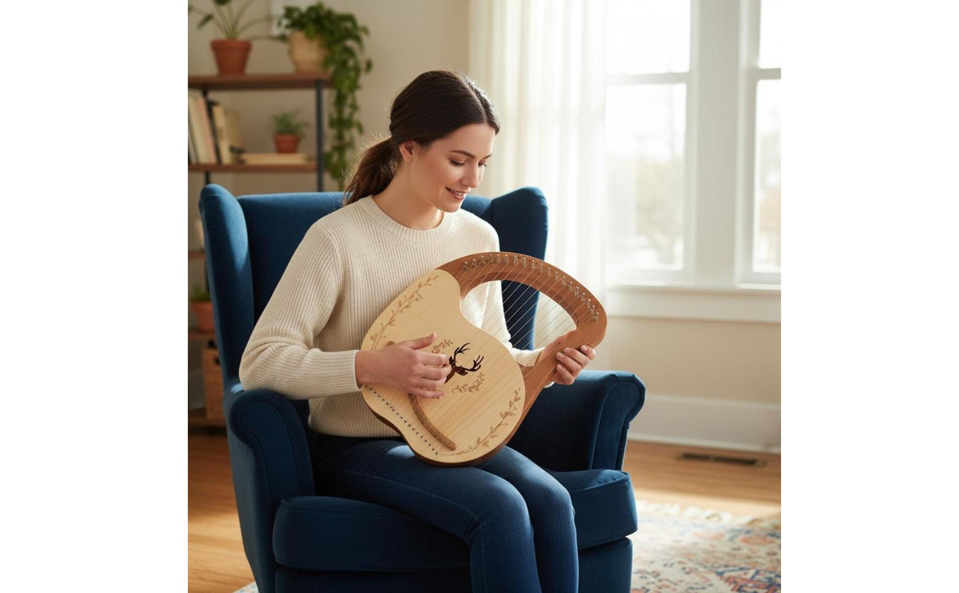Lyra Harp anfängerfreundlich tragbare Leierharfe mehrere Saiten für Anfänger