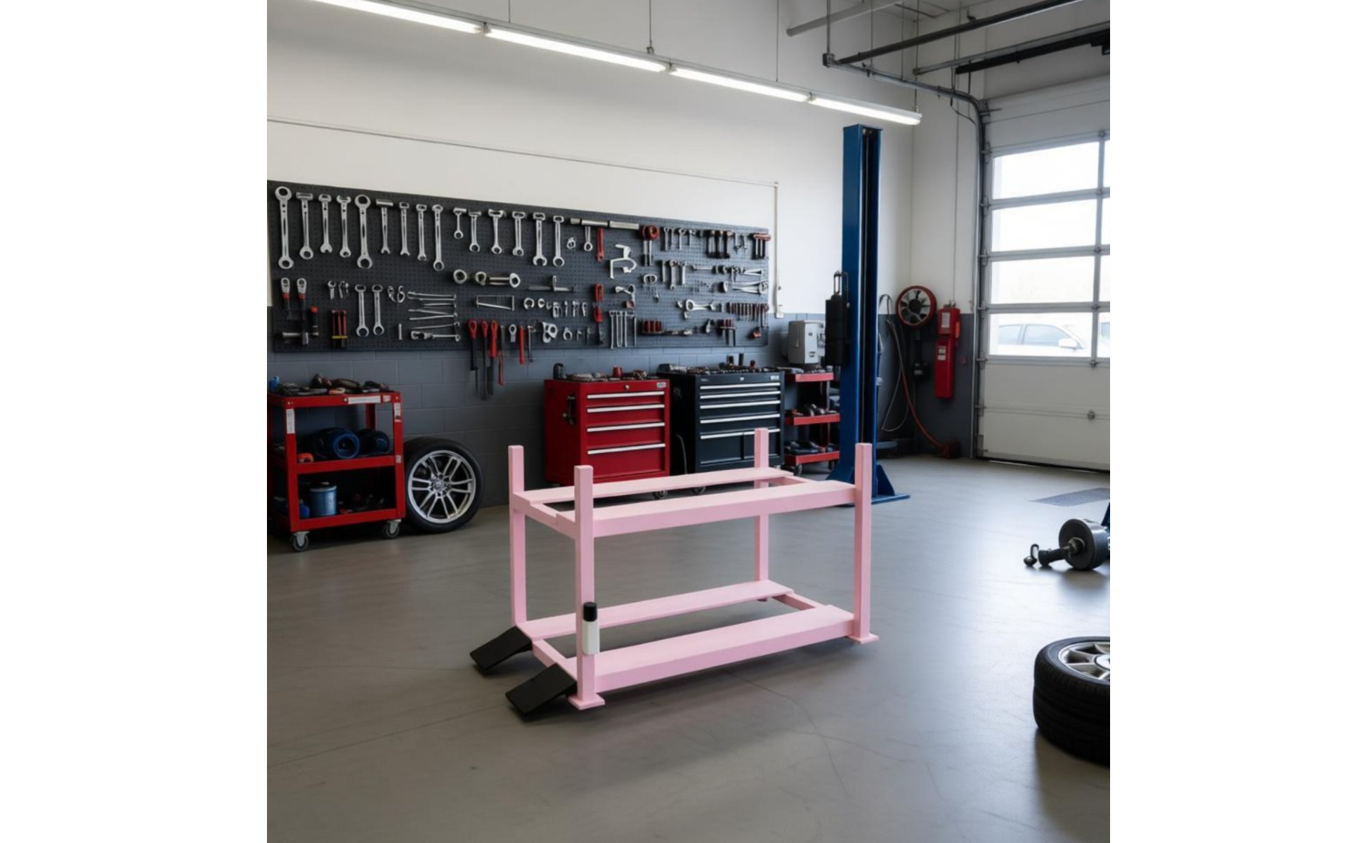 Double Deck Parking Stand Display Prop Scale Garage Rack