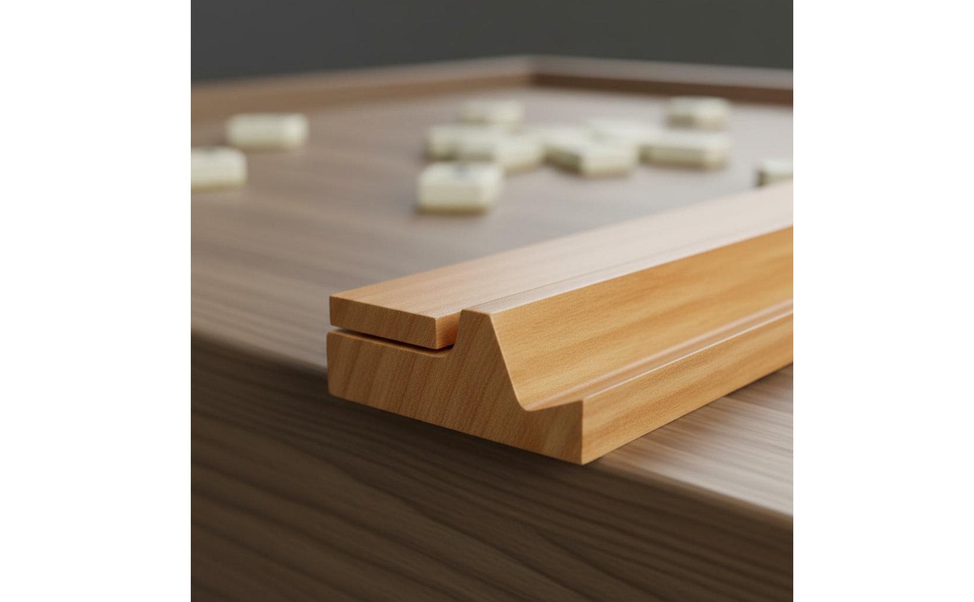 Mahjong-Ablage aus Holz Massivholz hölzerner Spielsteinhalter-Ständer