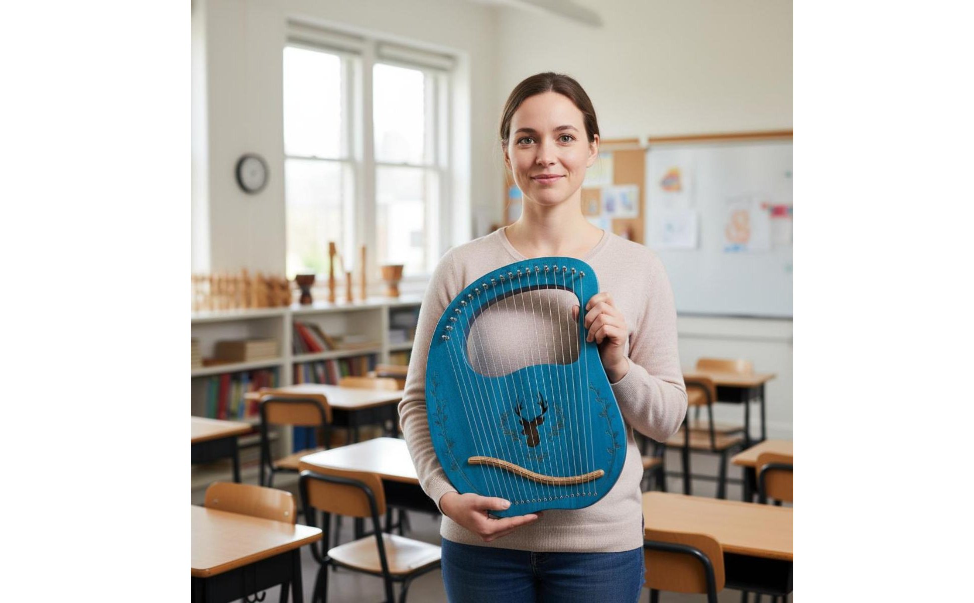 Lyra Harp anfängerfreundlich tragbare Leierharfe mehrere Saiten für Anfänger
