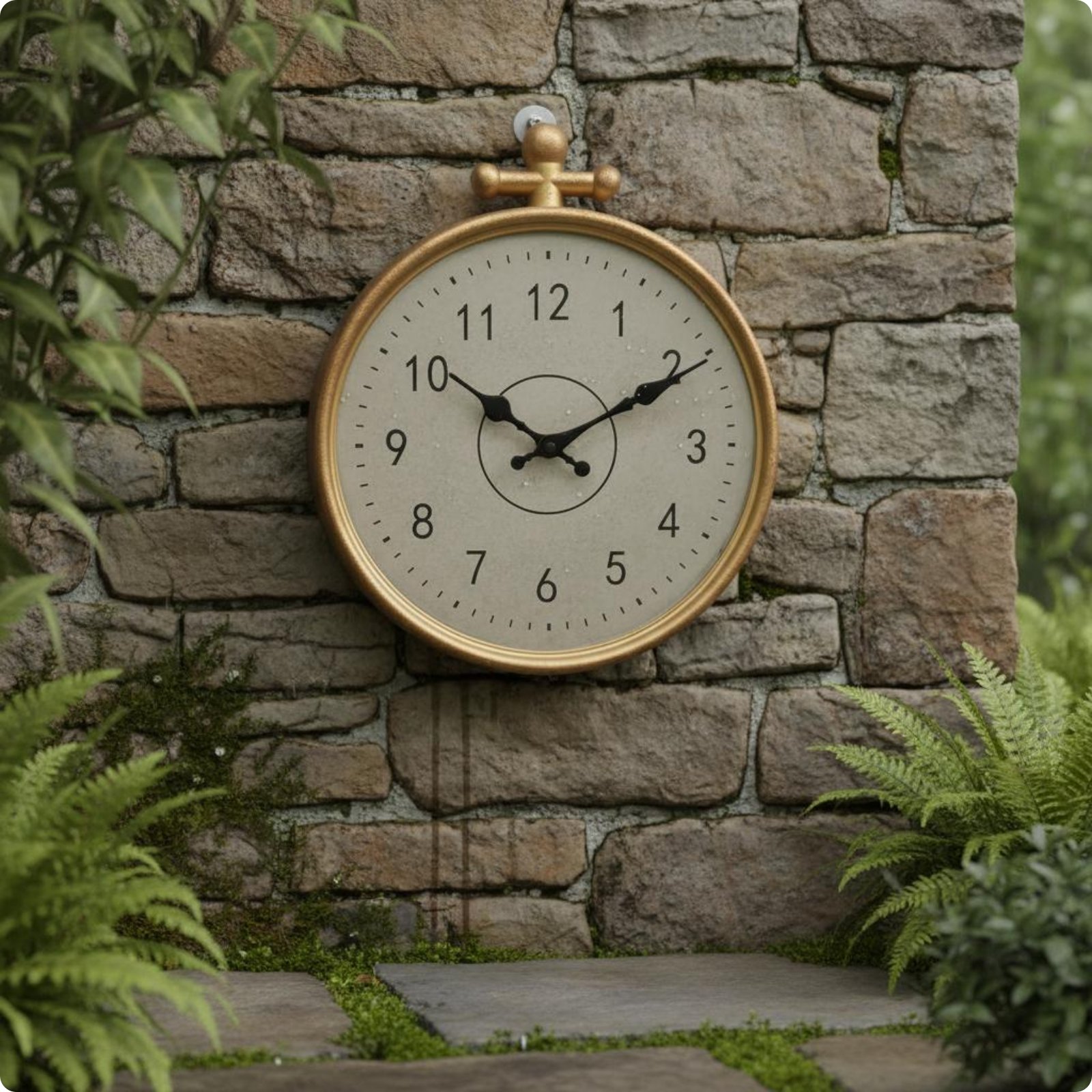 Wasserdichte Wanduhr Wasserabweisend Wohndeko Leicht Ablesbar für Garten