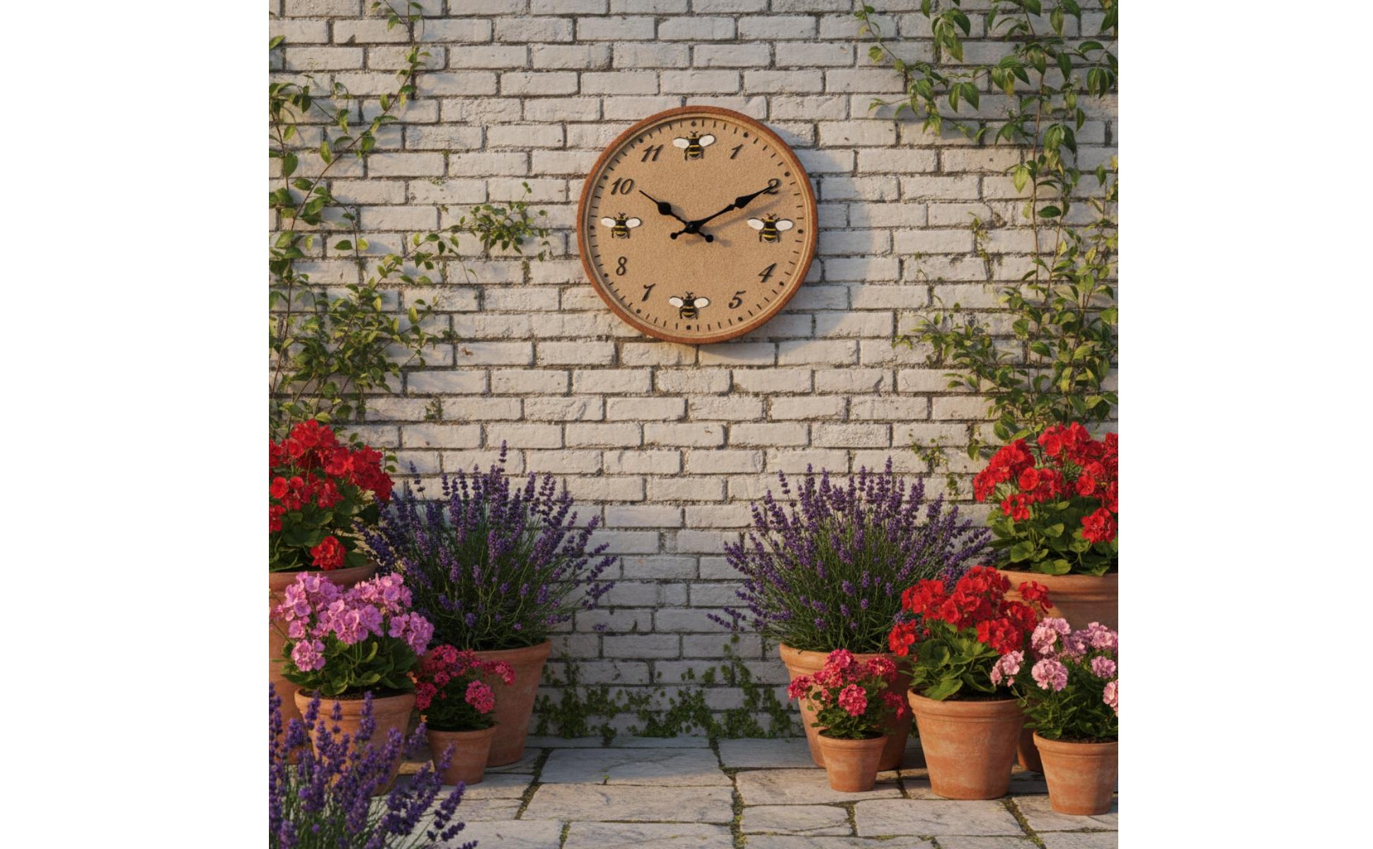 Bienen-Wanduhr Wasserdicht Gartenwanduhr Beschlagfrei für Garten, Poolbereich