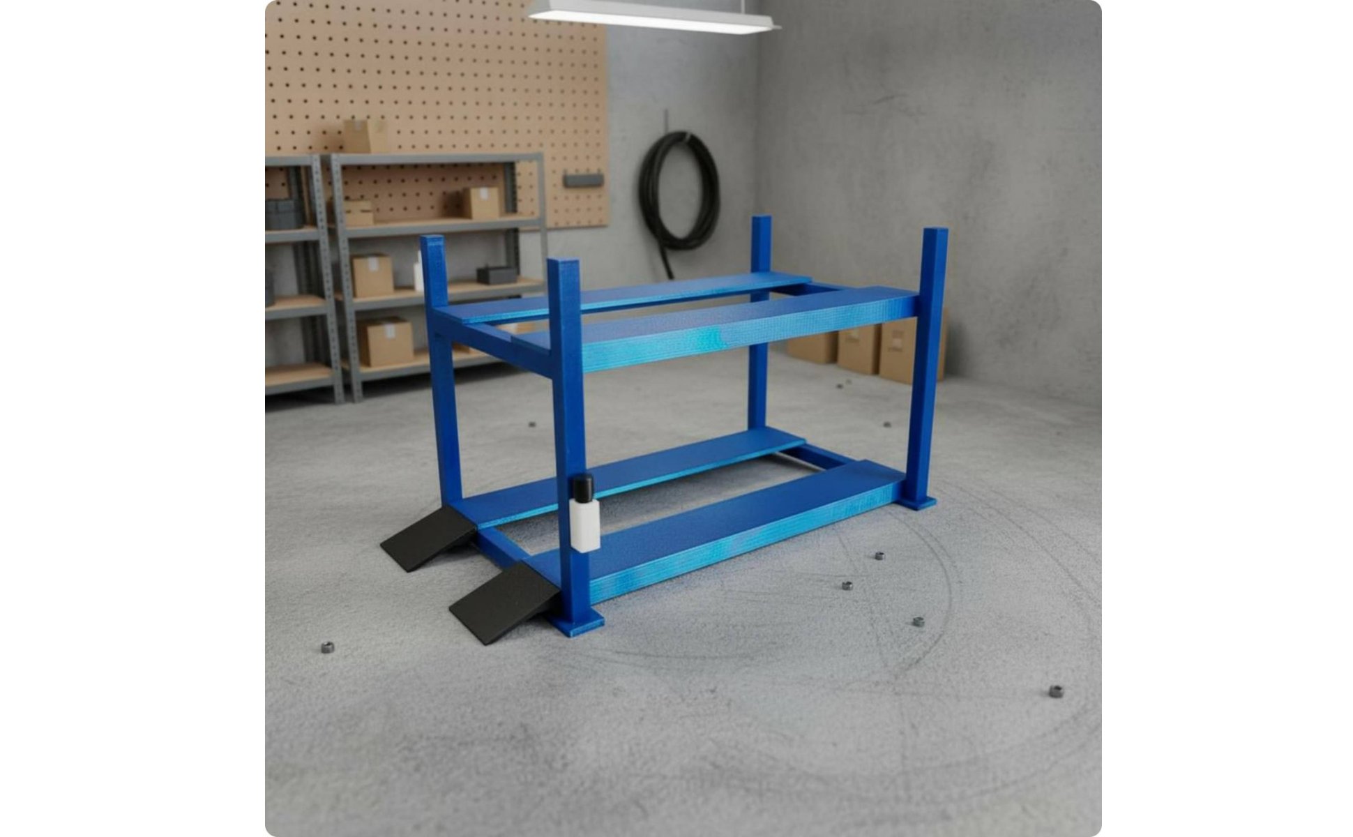 Double Deck Parking Stand Display Prop Scale Garage Rack