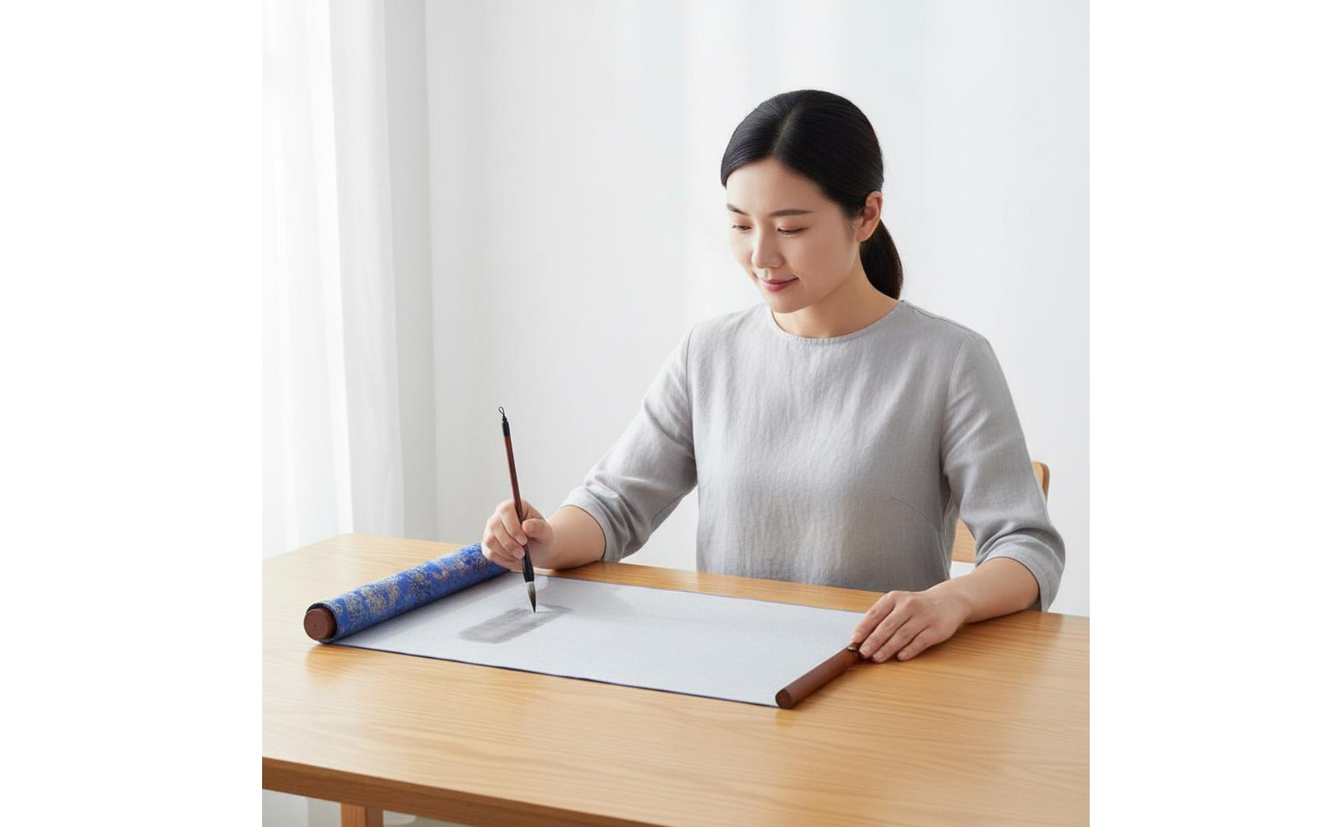 Water Calligraphy Scroll No Ink Calligraphy Set Includes Brushes for Beginners