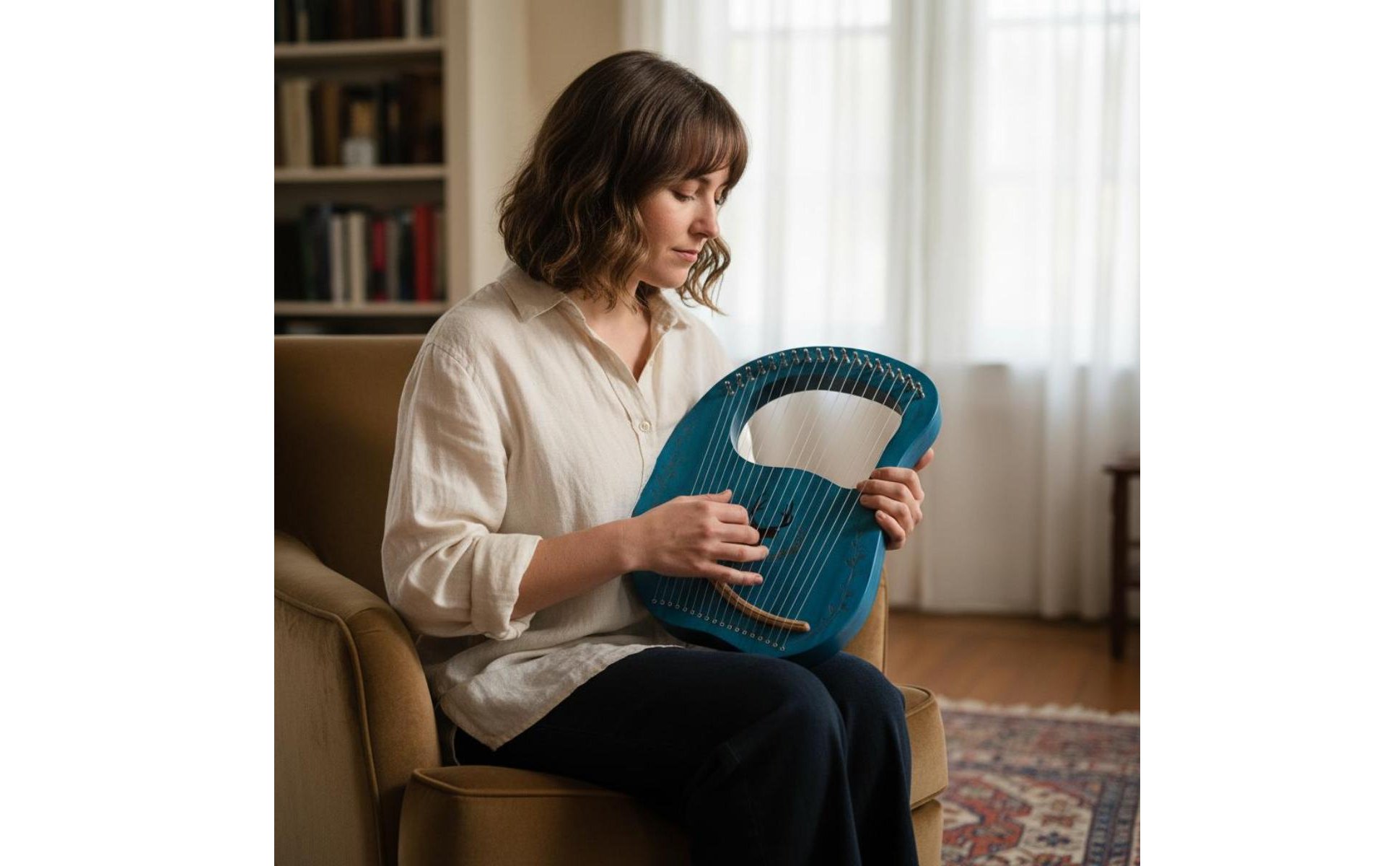 Lyra Harp anfängerfreundlich tragbare Leierharfe mehrere Saiten für Anfänger