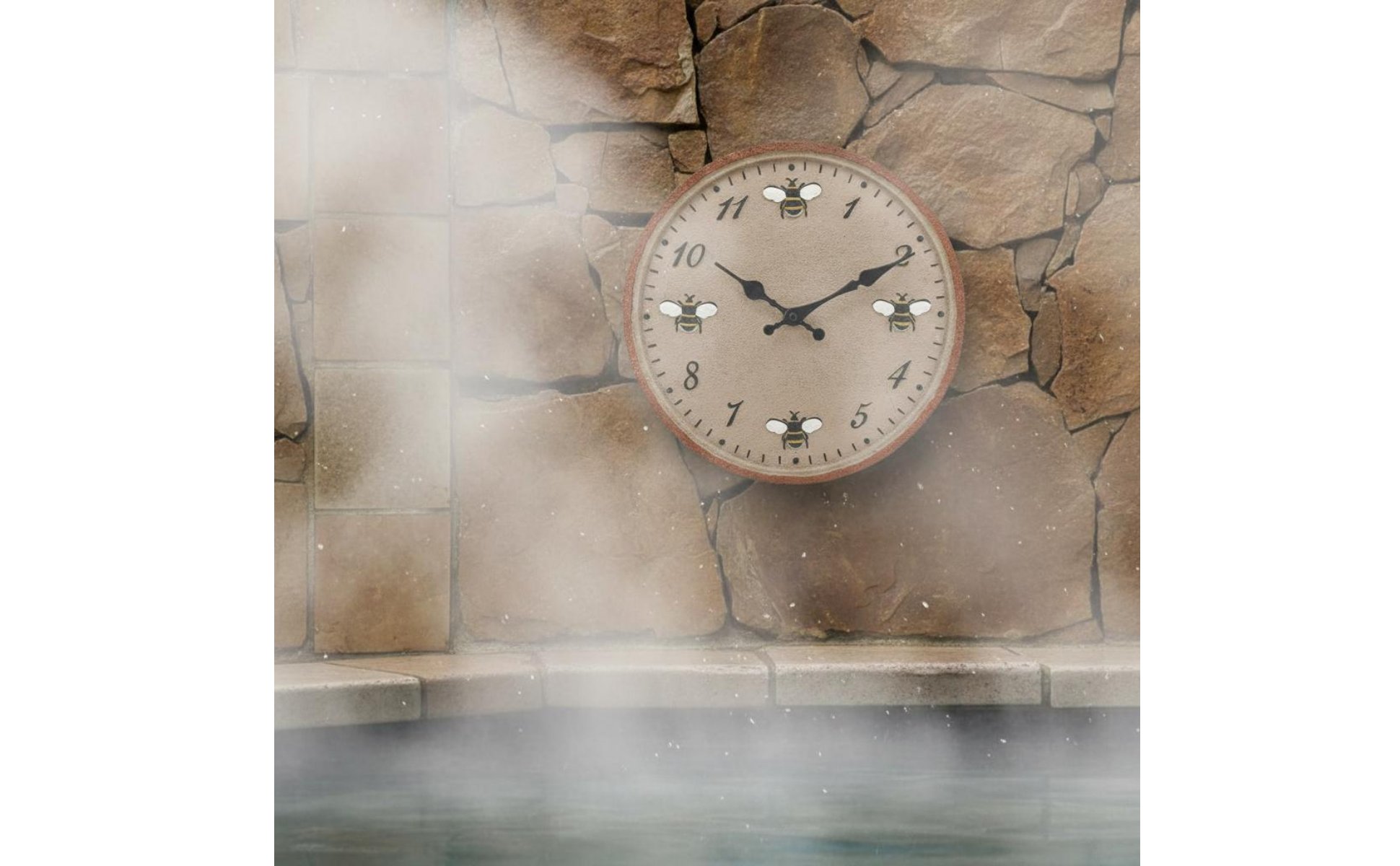 Bienen-Wanduhr Wasserdicht Gartenwanduhr Beschlagfrei für Garten, Poolbereich