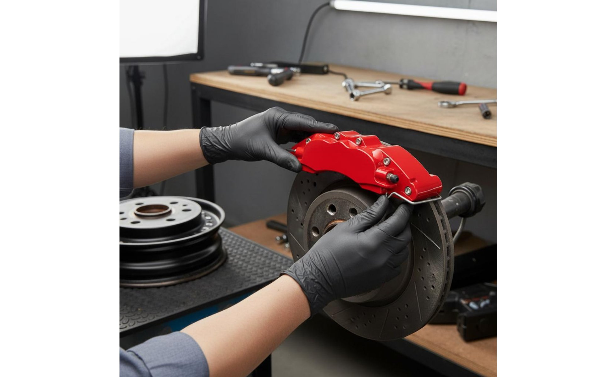 Red Brake Caliper Cover Decorative Brake Caliper Cover Sporty Look
