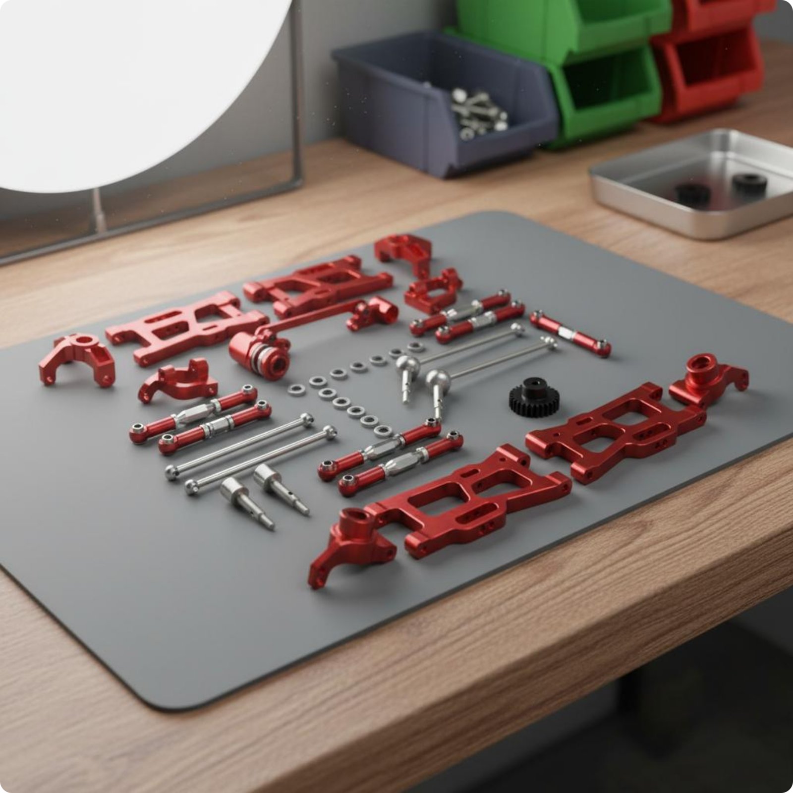 RC-Auto-Metallteile-Set hohe Stabilität RC-Auto Upgrade-Kit langlebig