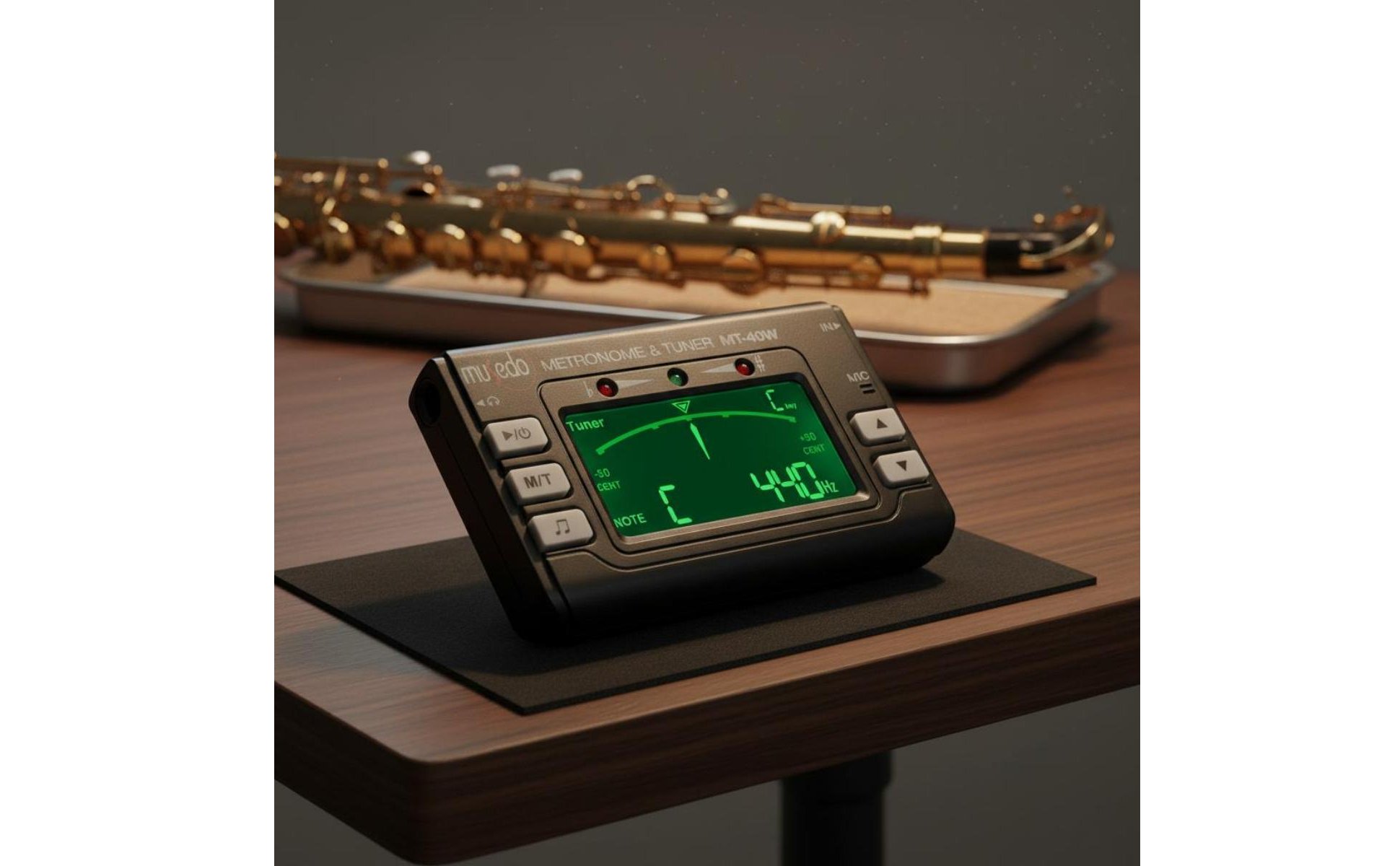 Wind Instrument Tuner Metronome 2-in-1 Saxophone Tuner Precise Calibration