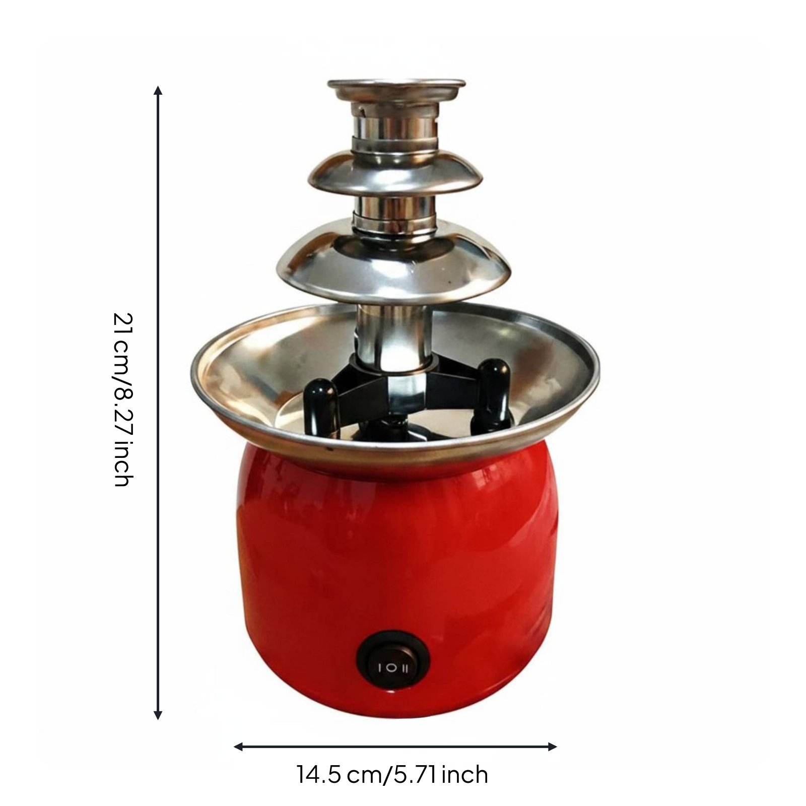 Removable 3-Tier Chocolate Fountain Heating Automatic Chocolate Fountain Easy to Clean for Buffet
