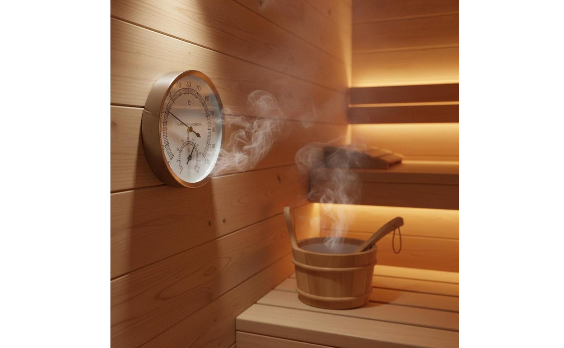 Sauna Thermometer Hygrometer Analog Display Sauna Temp Humidity Gauge Combined