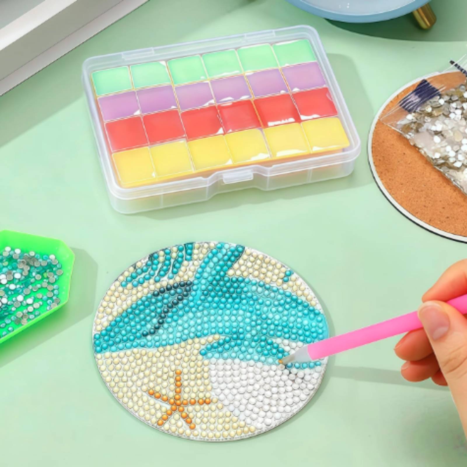 168 Pieces Gemstone Art Tacky Substance Easy to Carry Craft Supply - Produktbild 3