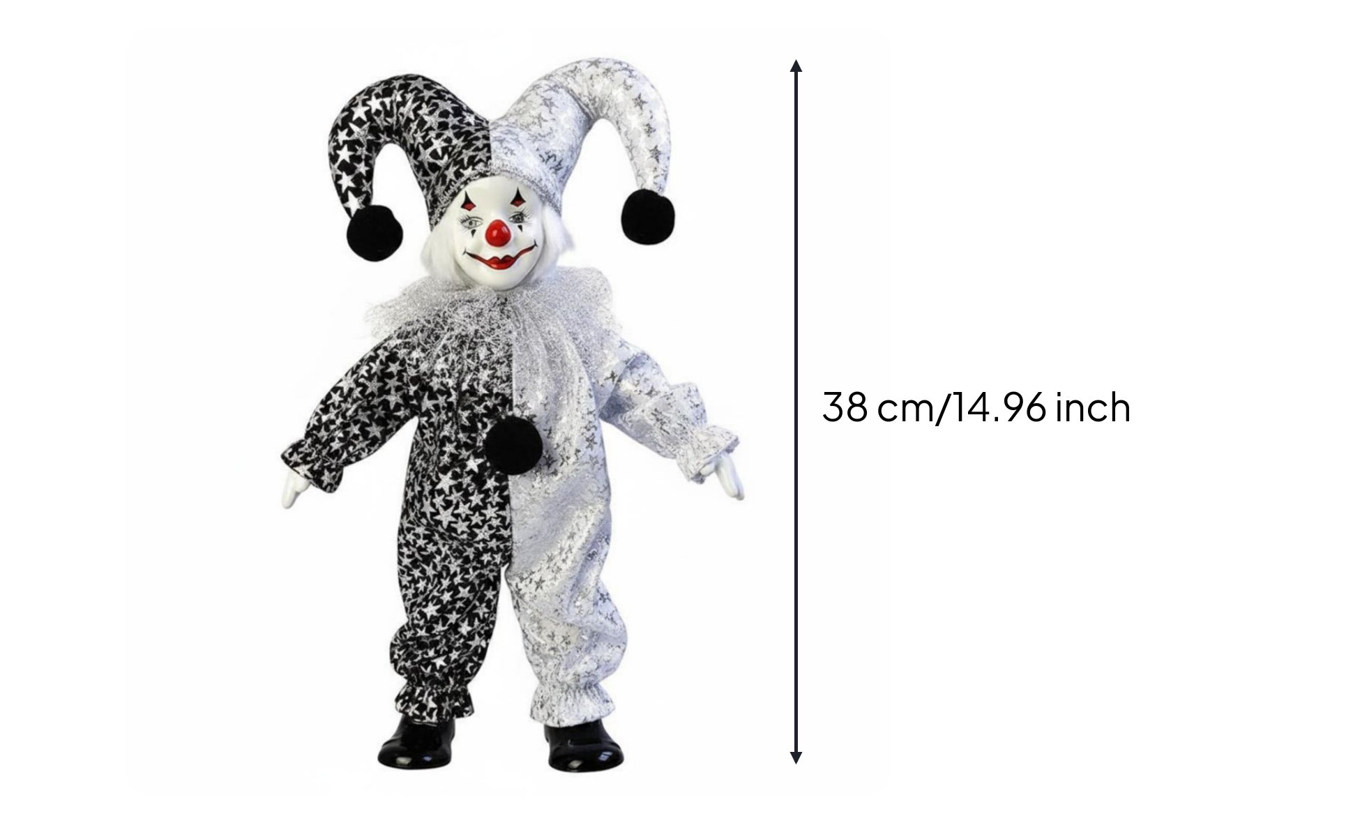 Porzellan Clownpuppe Tonware Clownpuppe Handgemacht für Geschenk, Sammlung