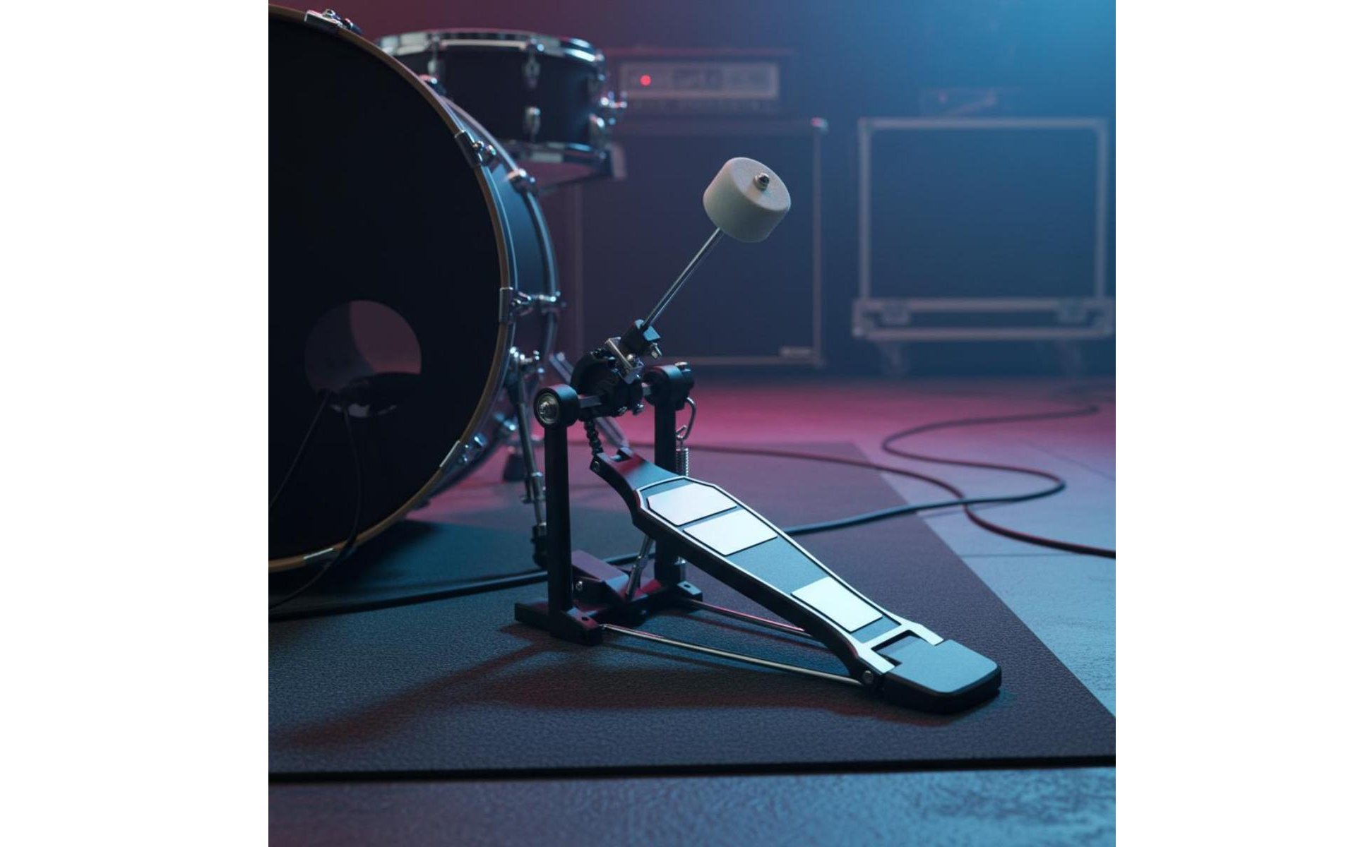 Double Sided Bass Drum Beater Stainless Textile Drum Beater for Drummers