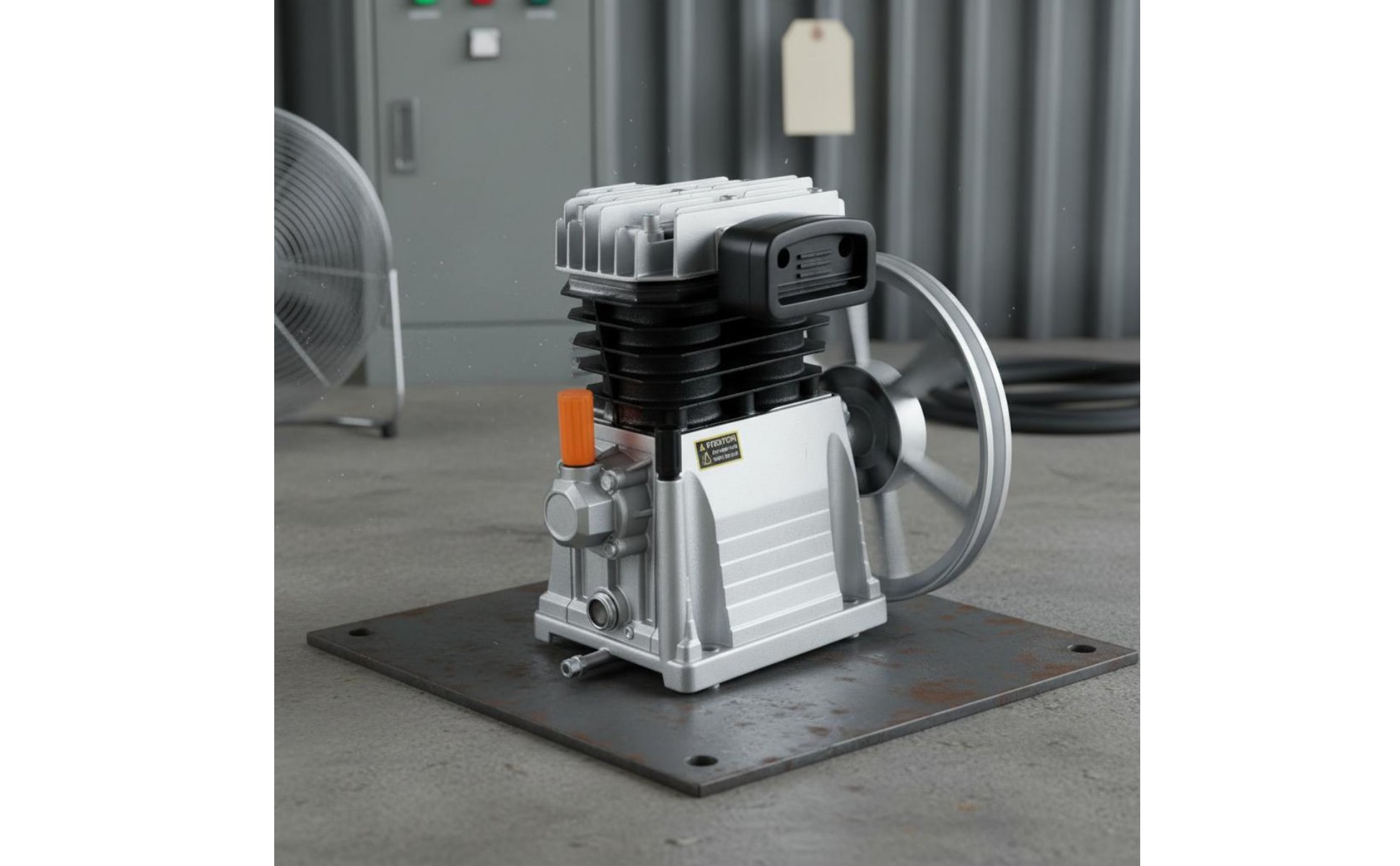 Aluminum Air Pump Head Efficient Cooling Fins for Workshop, Garage