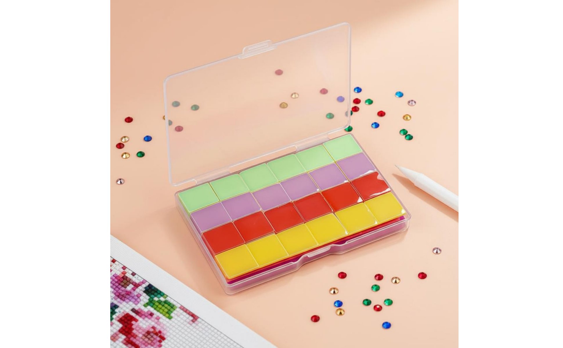 168 Pieces Gemstone Art Tacky Substance Easy to Carry Gemstone Painting Tacky