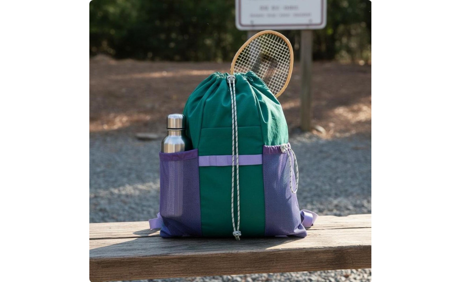 Drawstring Backpack Featherweight Badminton Racket Bag Versatile-Use Design