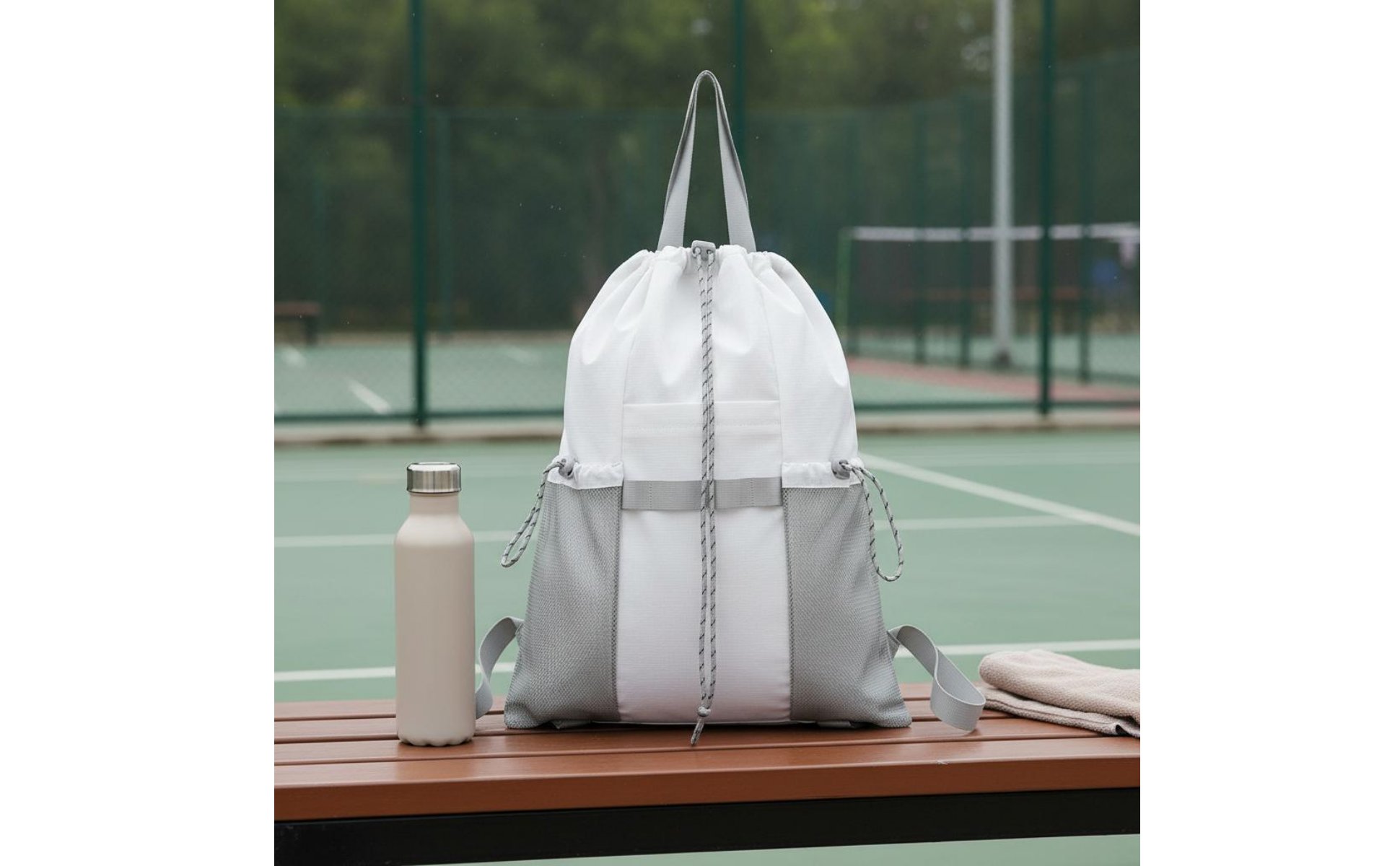 Drawstring Backpack Featherweight Badminton Racket Bag Versatile-Use Design
