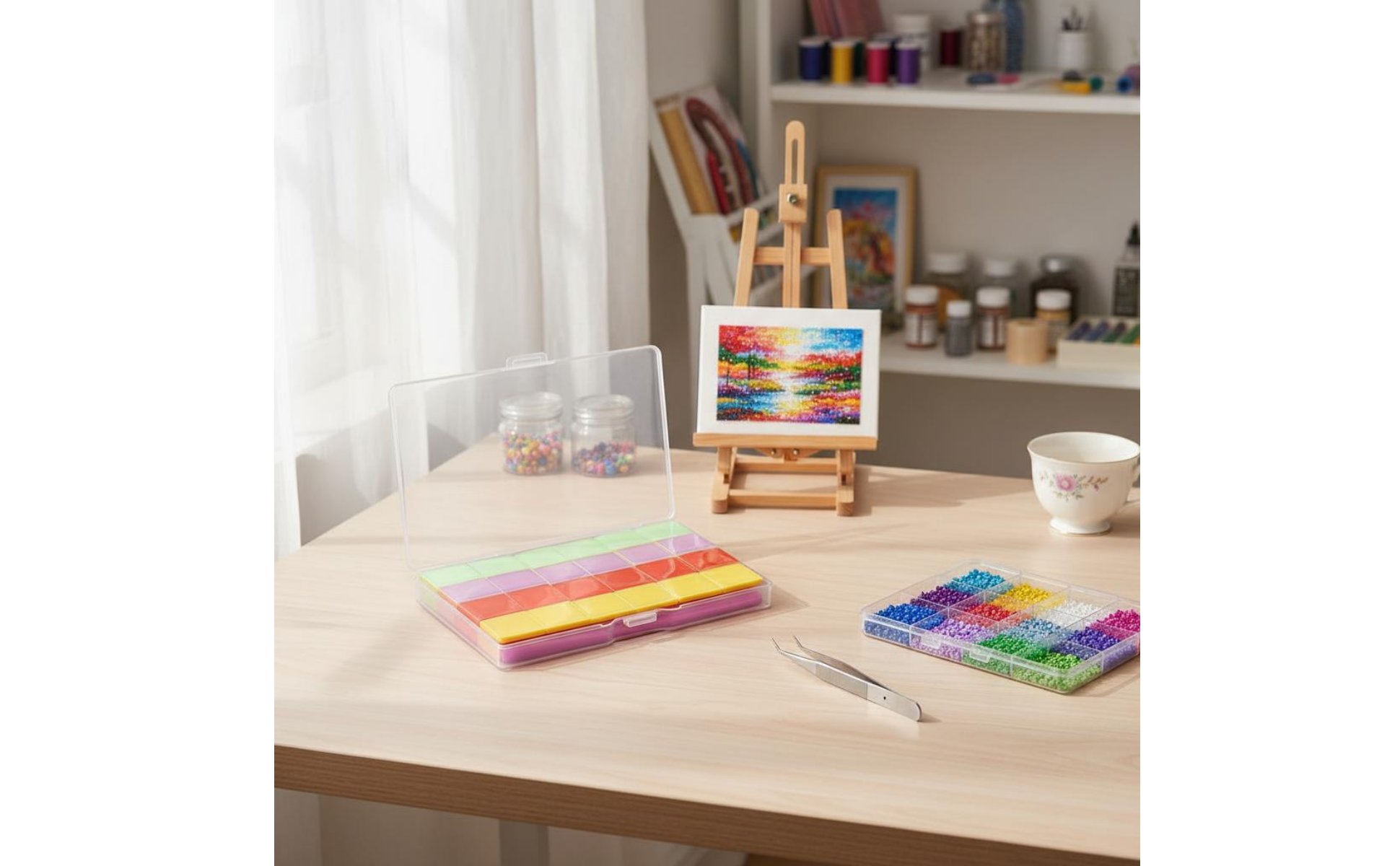 168 Pieces Gemstone Art Tacky Substance Easy to Carry Gemstone Painting Tacky