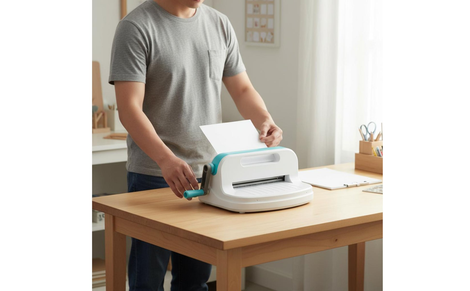 2-in-1 Die Embossing Machine Easy to Use for Art Class, Scrapbook Makers