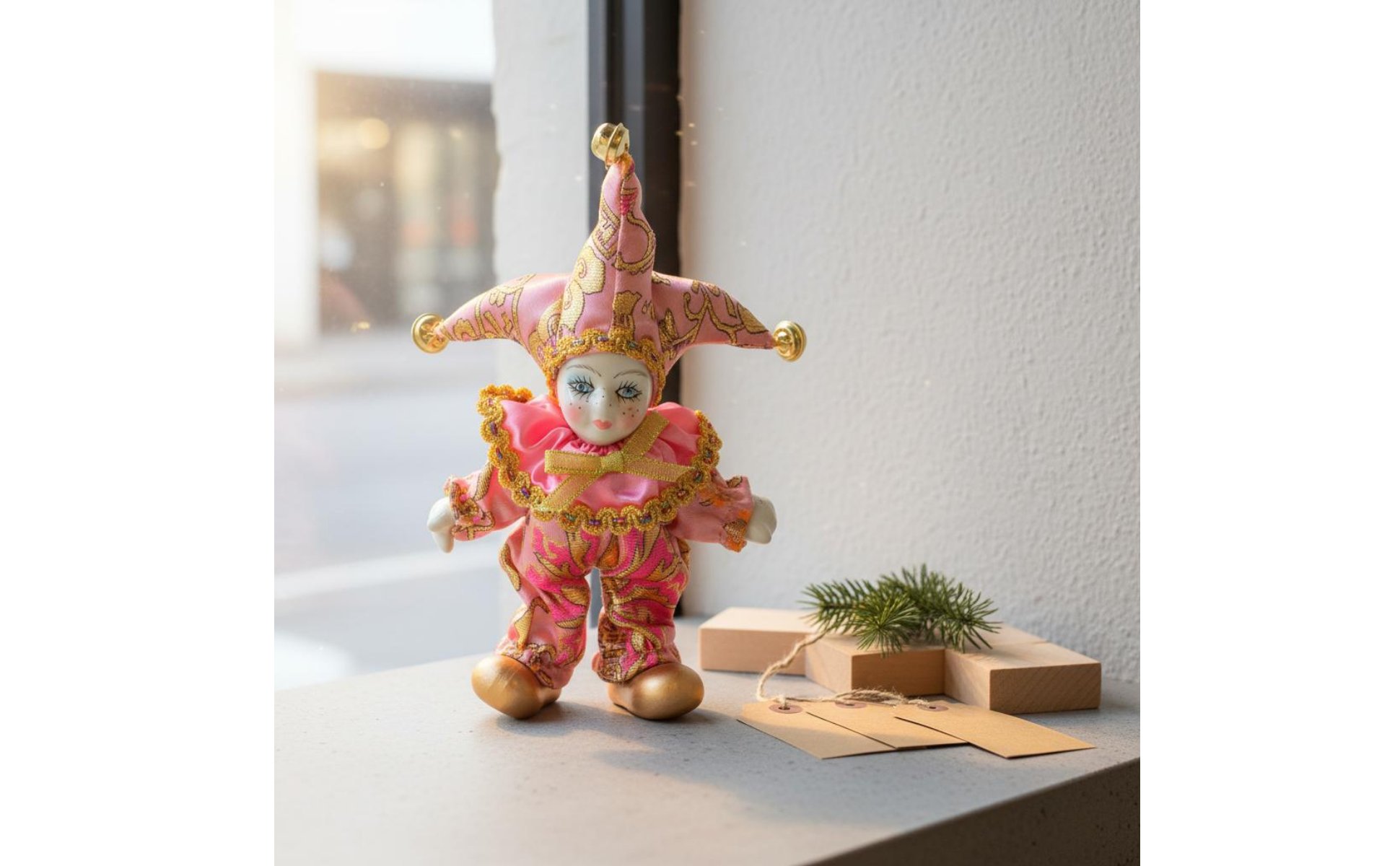 Jester Puppe Geschenkidee Narrenfigur Glücksbringer