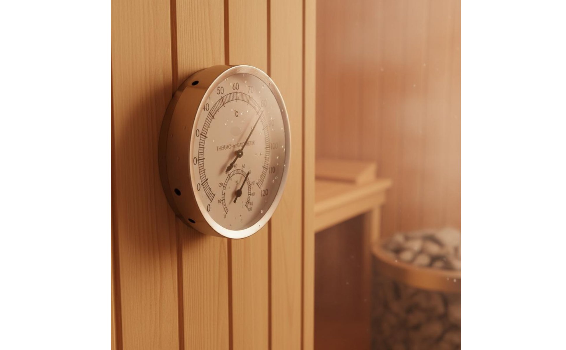 Sauna Thermometer Hygrometer Analog Display Sauna Temp Humidity Gauge Combined