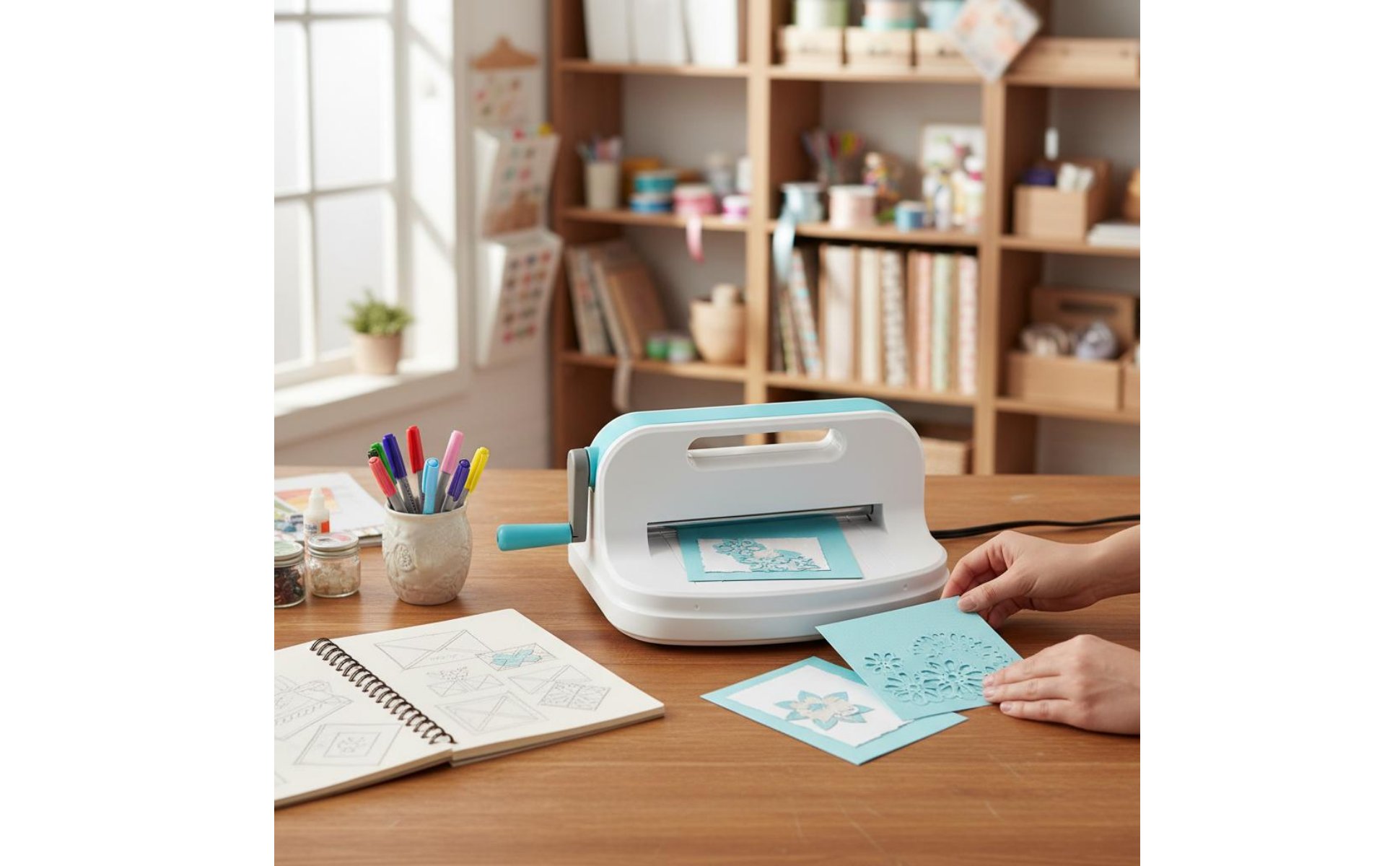 2-in-1 Die Embossing Machine Easy to Use for Art Class, Scrapbook Makers