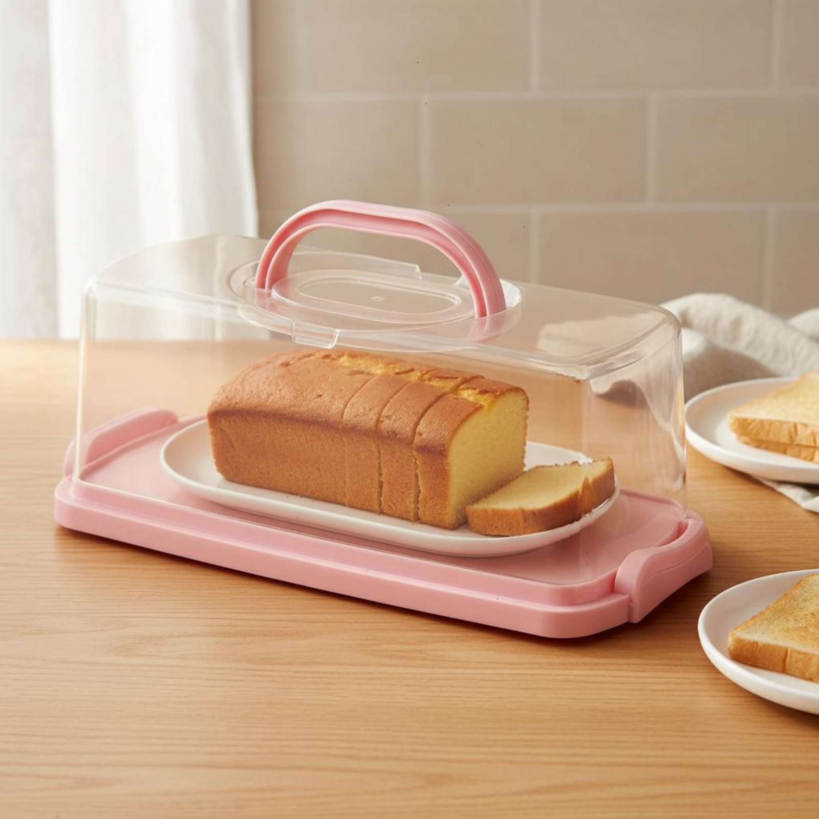 Rolled Roll Storage Box Versatile Rectangular Cake Container for Picnics