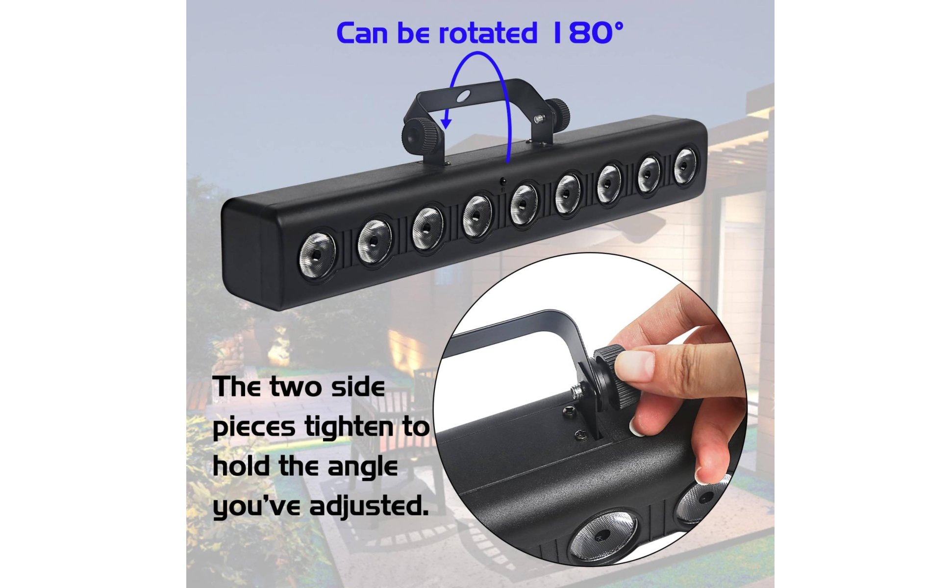 RGBW Stage Light DMX512 9 LED Wall Light Party Use for Wedding, DJs