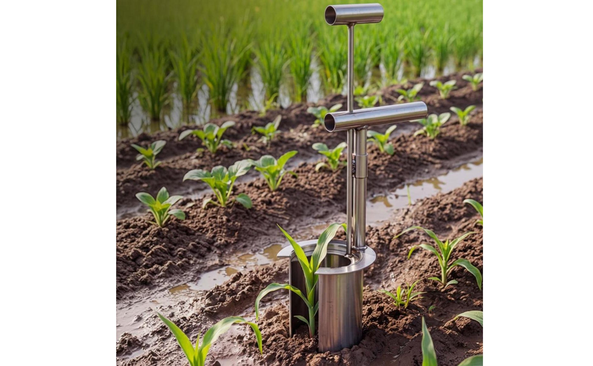 Stainless Steel Seedling Transplanter Labor Saving Manual Plant Transplanter
