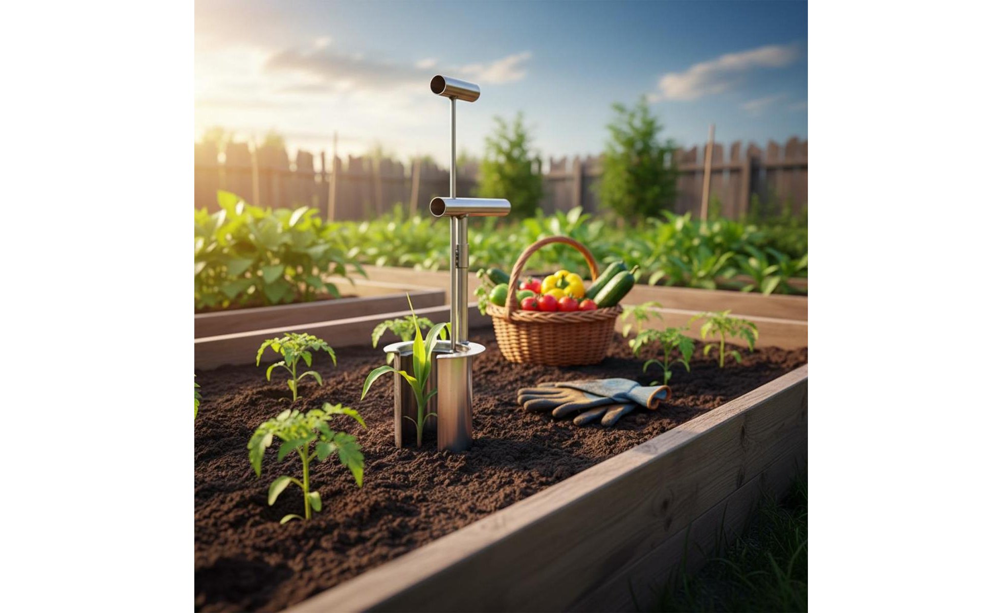 Stainless Steel Seedling Transplanter Labor Saving Manual Plant Transplanter