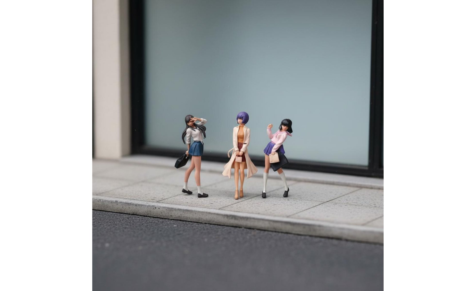 4 Pezzi Bambolina in Scala 1:64 Stile Giocoso Figurina 1:64 Dettagliato