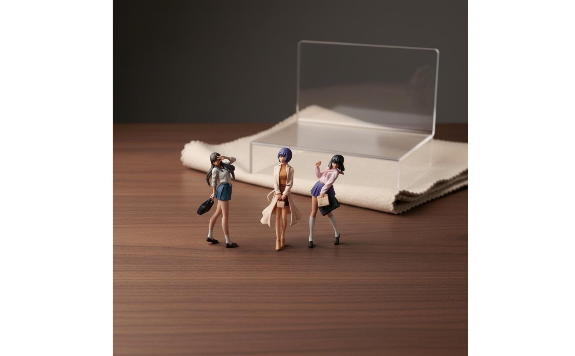 4 Pezzi Bambolina in Scala 1:64 Stile Giocoso Figurina 1:64 Dettagliato