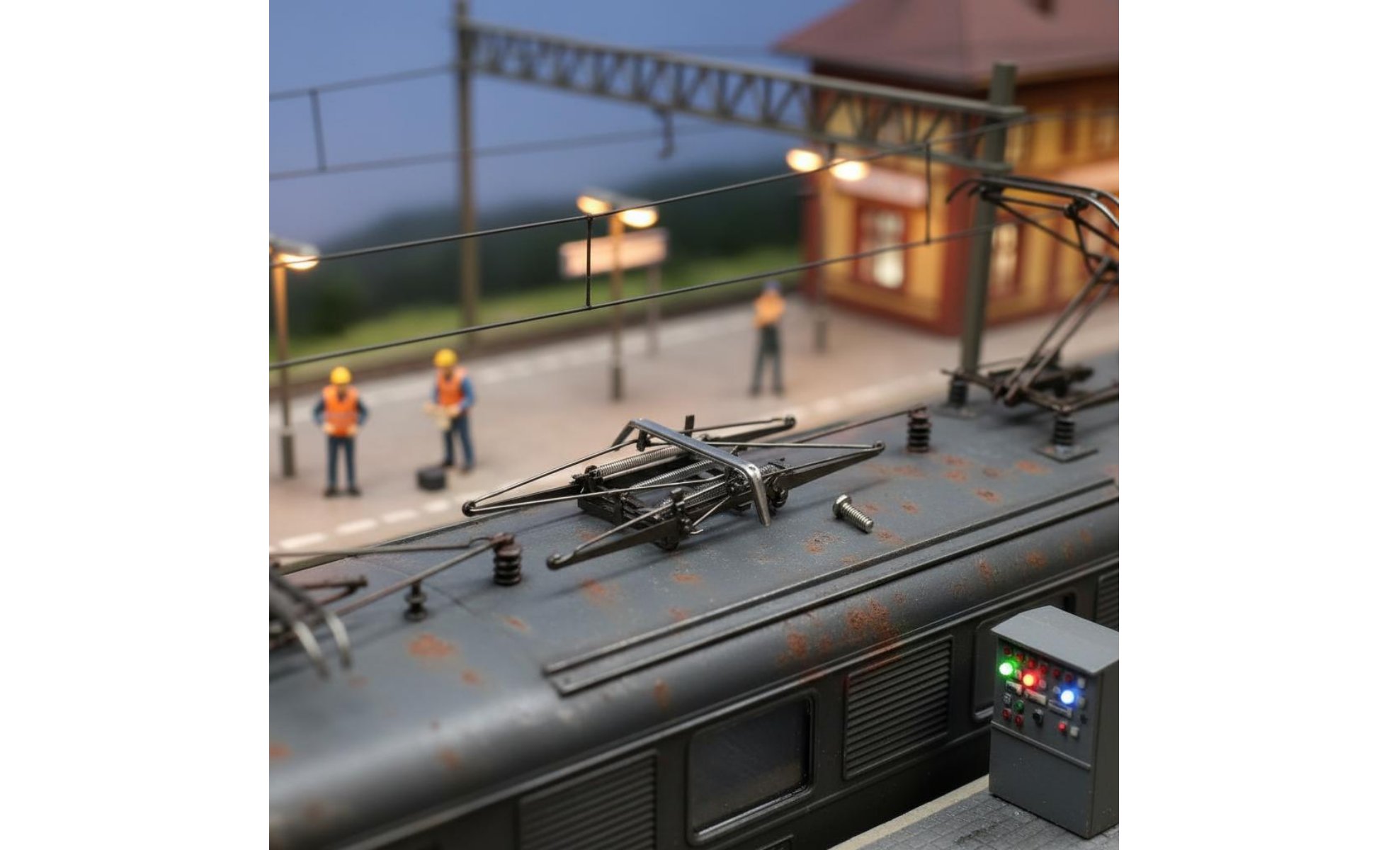 HO Scale Pantograph Electrifiable 1:87 Train Pantograph Metal for Display