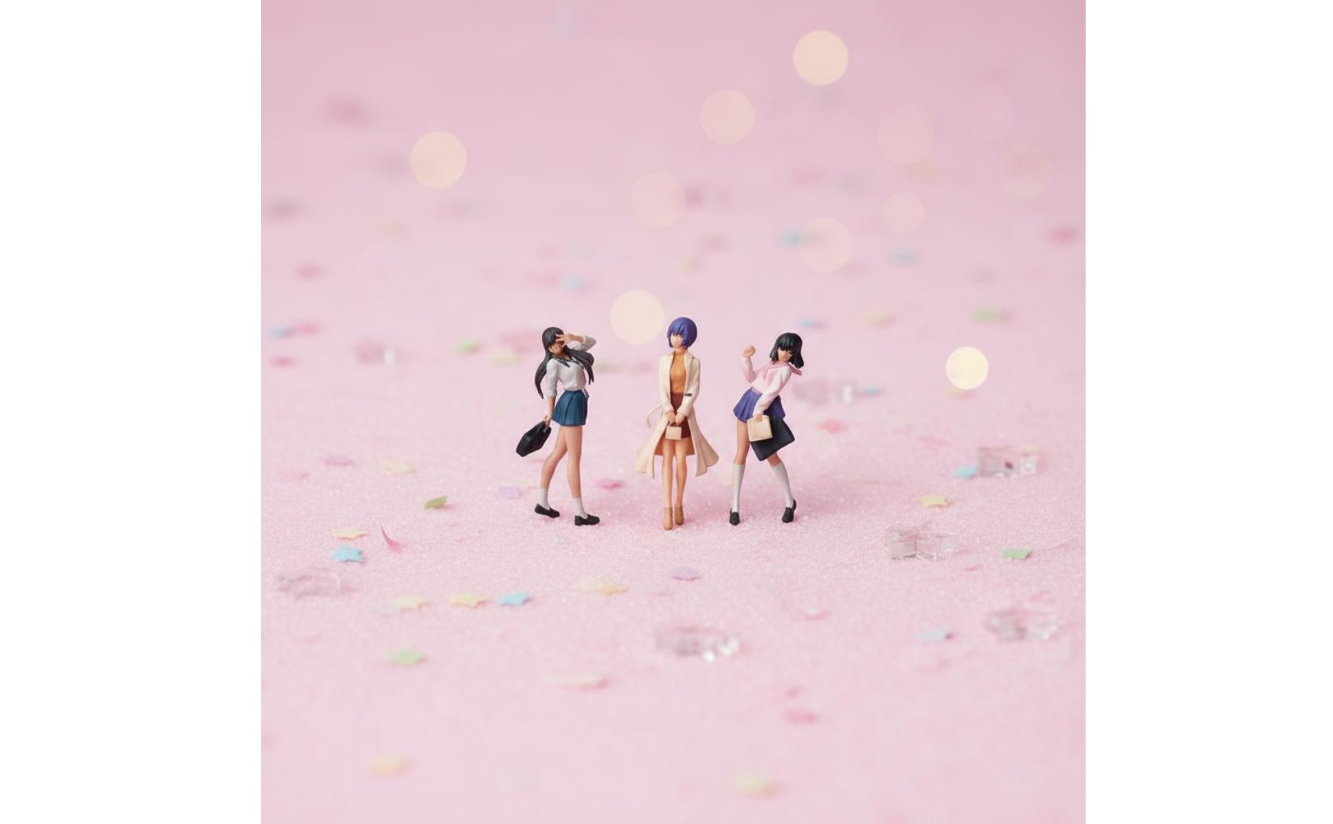4 Pezzi Bambolina in Scala 1:64 Stile Giocoso Figurina 1:64 Dettagliato