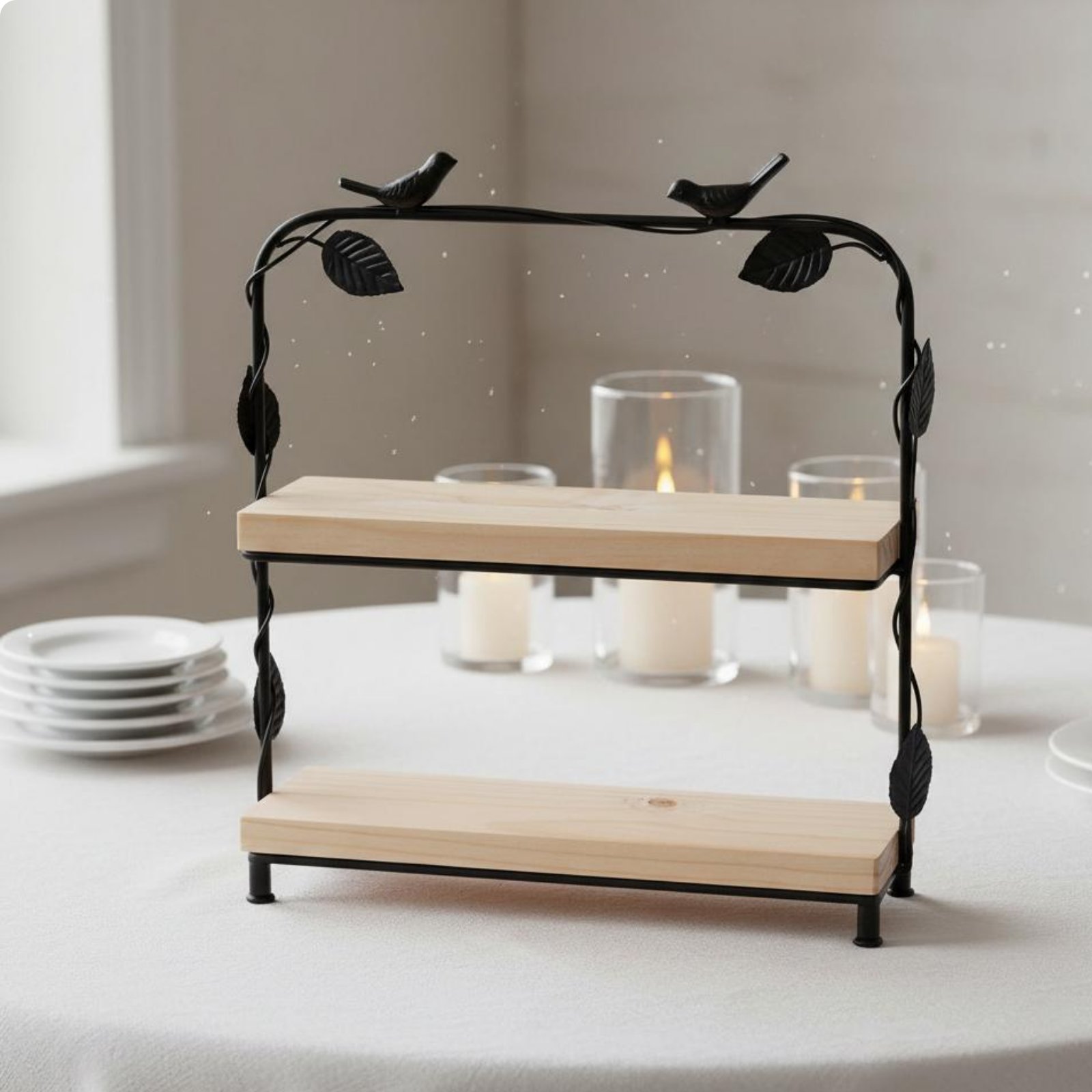 Wooden Dessert Display Set Decorative Cake Display Stand Sturdy for Party