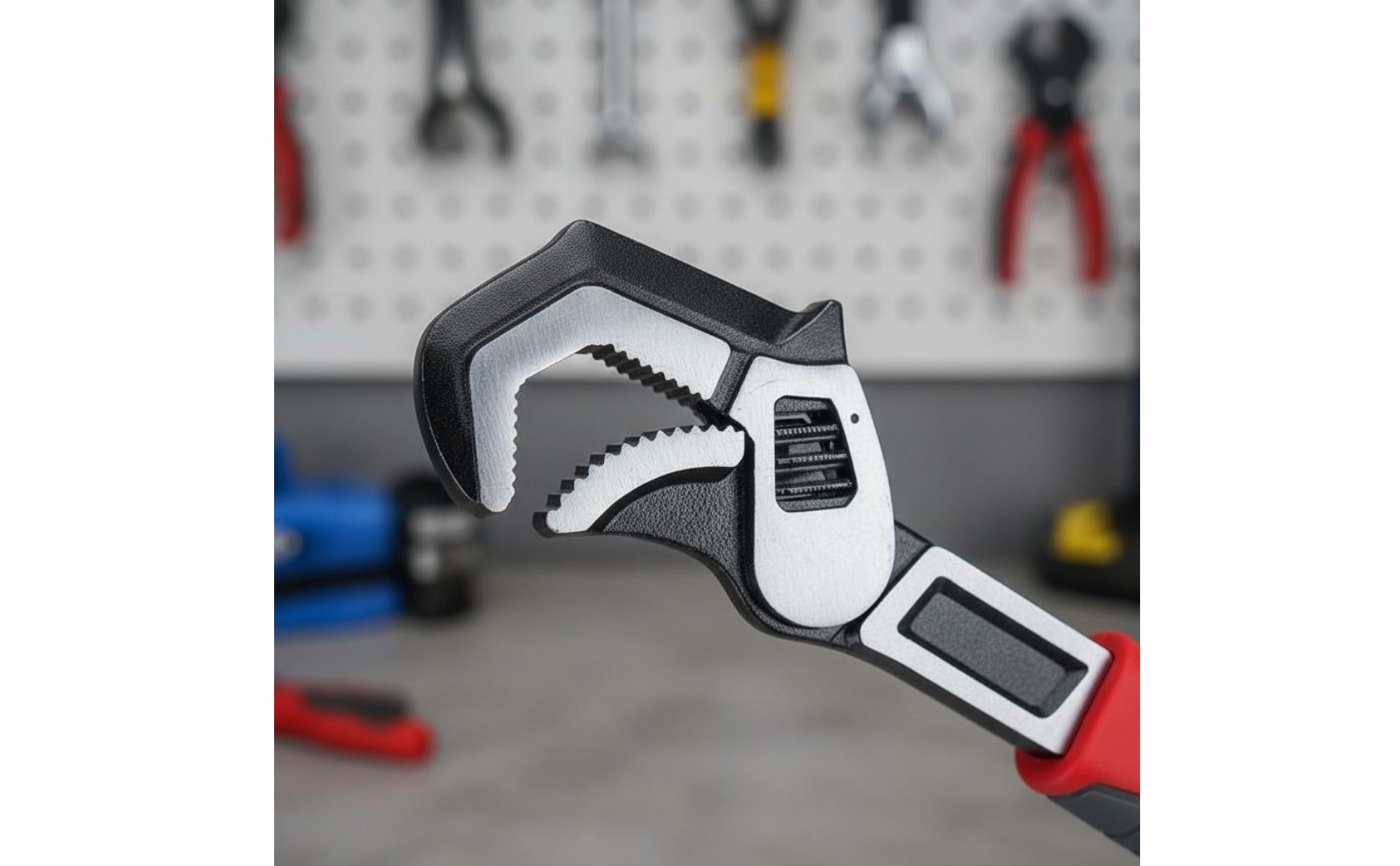 2 Pieces Self Locking Wrench High Force Wide Jaw Adjustable Wrench