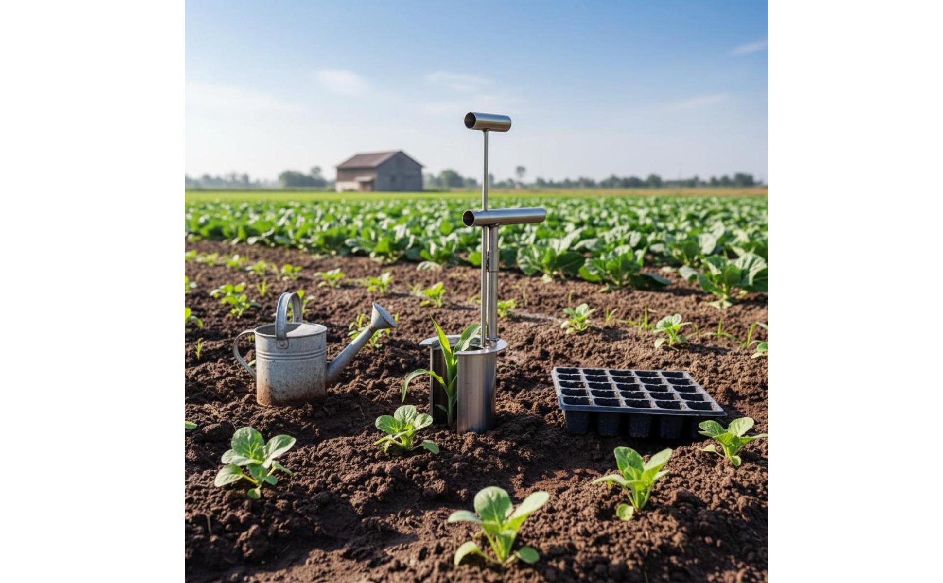 Stainless Steel Seedling Transplanter Labor Saving Manual Plant Transplanter
