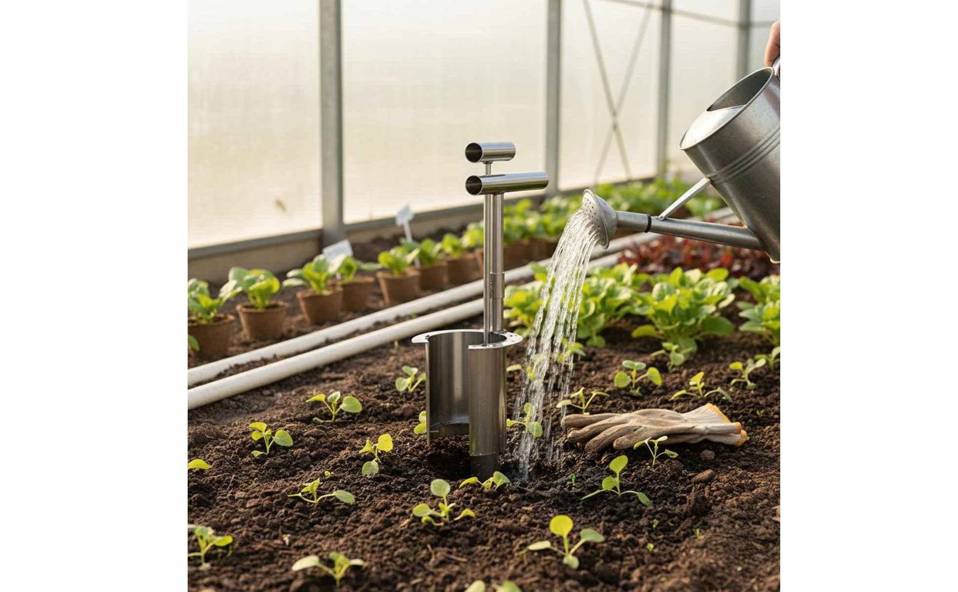 Stainless Steel Seedling Transplanter Labor Saving Manual Plant Transplanter